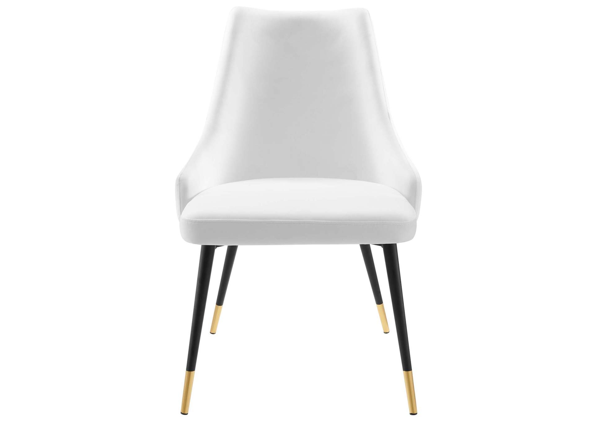White Adorn Dining Side Chair Performance Velvet [Set of 2],Modway