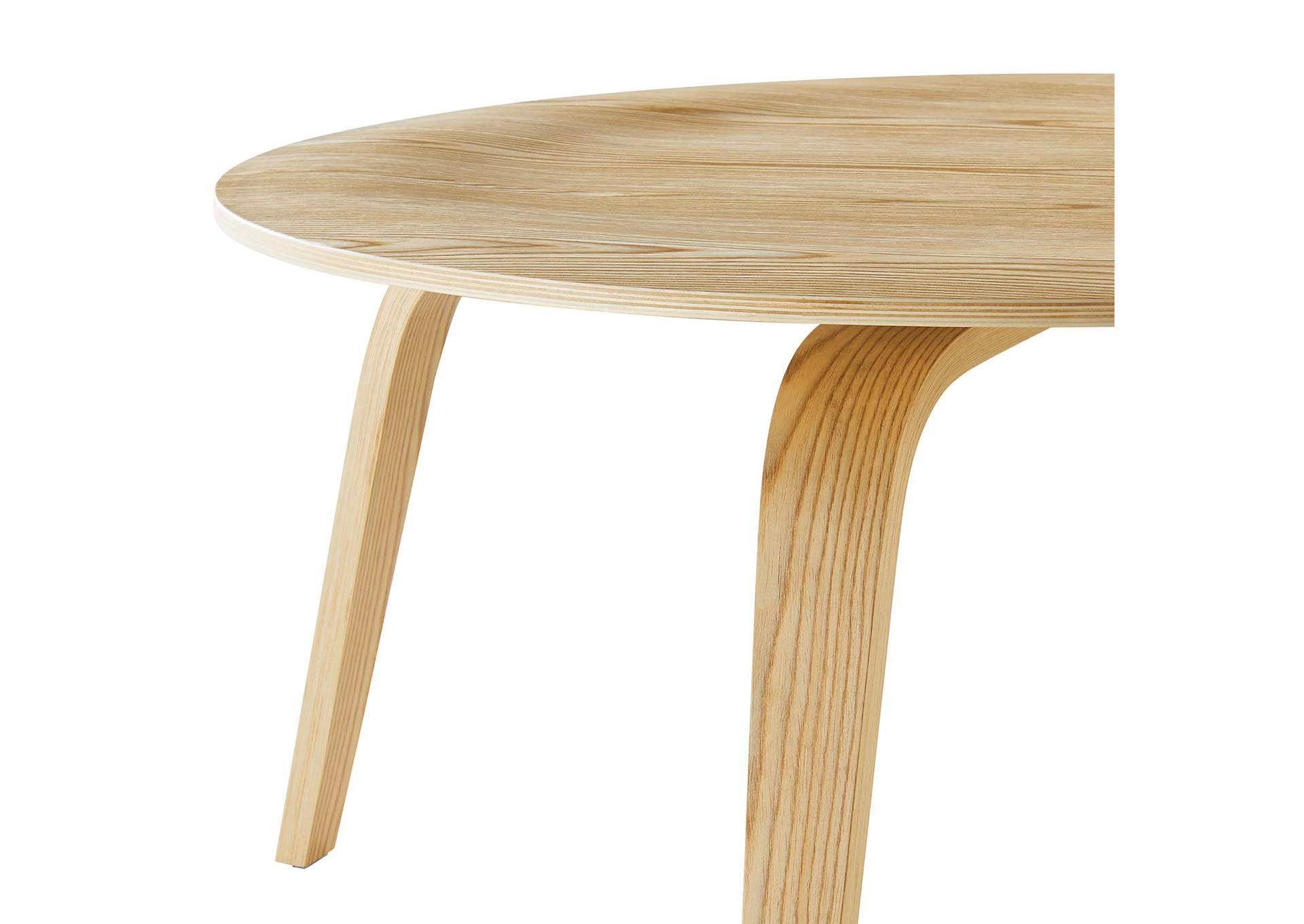 Natural Plywood Coffee Table,Modway