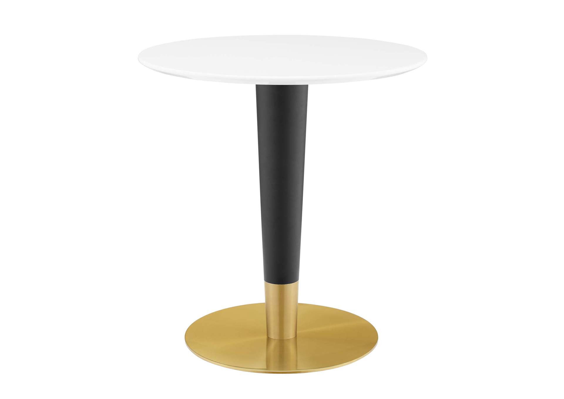 Gold White Zinque 28" Dining Table,Modway