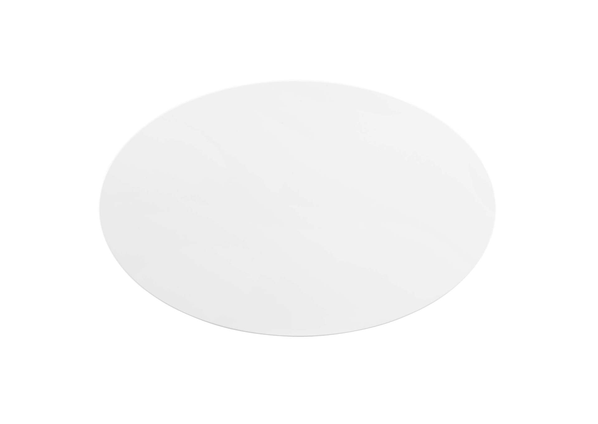 Gold White Zinque 42" Oval Dining Table,Modway