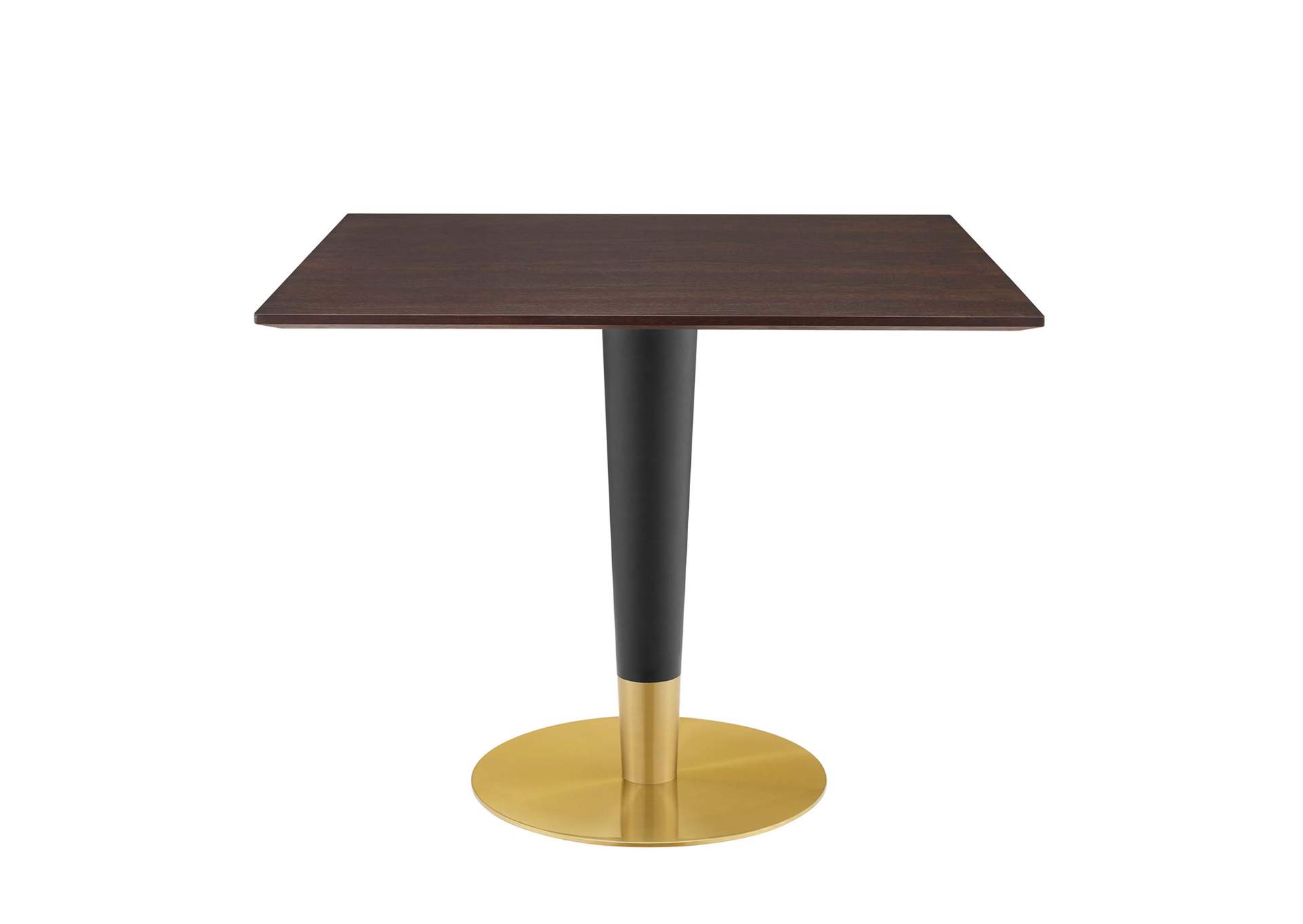 Gold Cherry Walnut Zinque 36" Square Dining Table,Modway