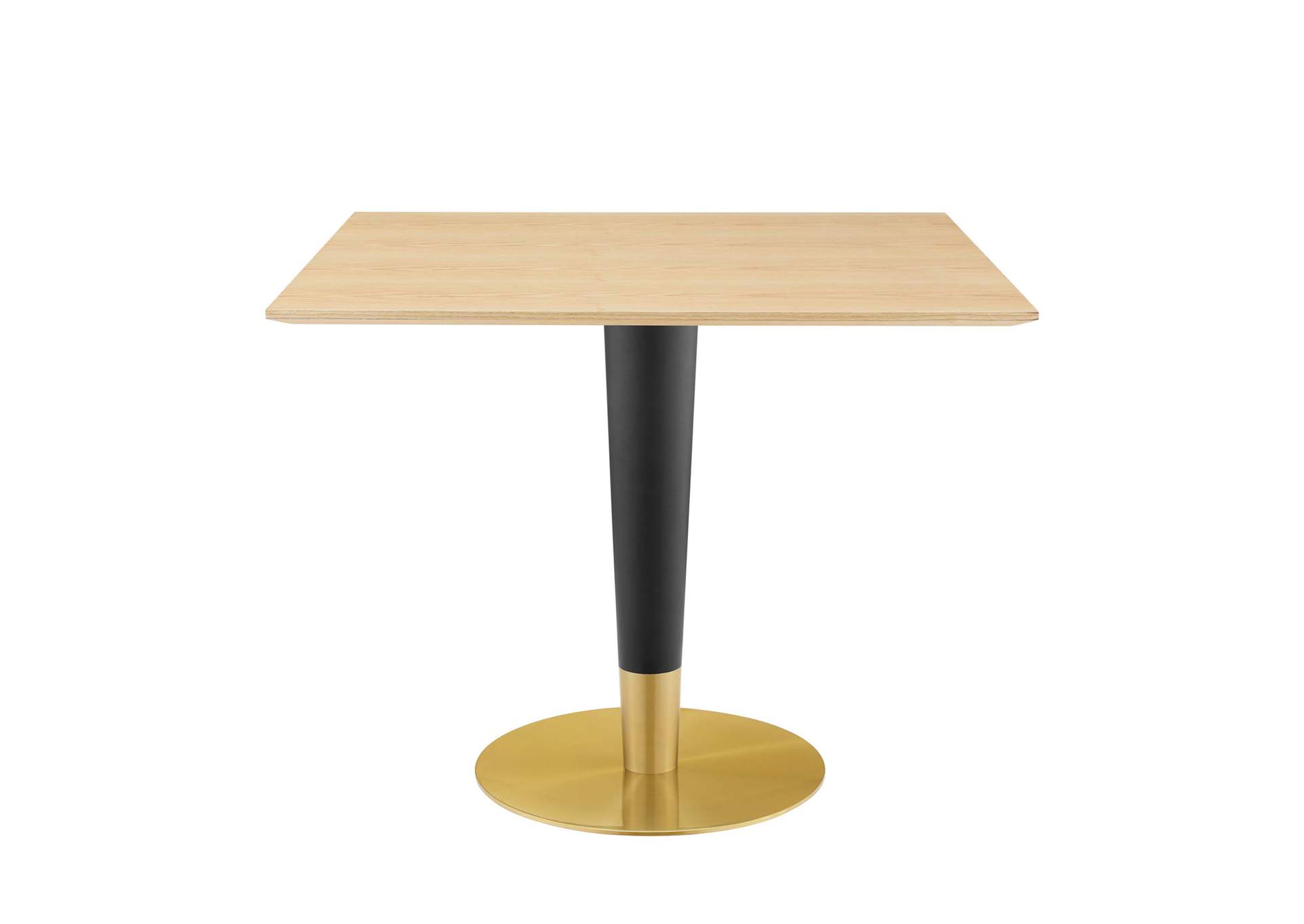 Gold Natural Zinque 36" Square Dining Table,Modway