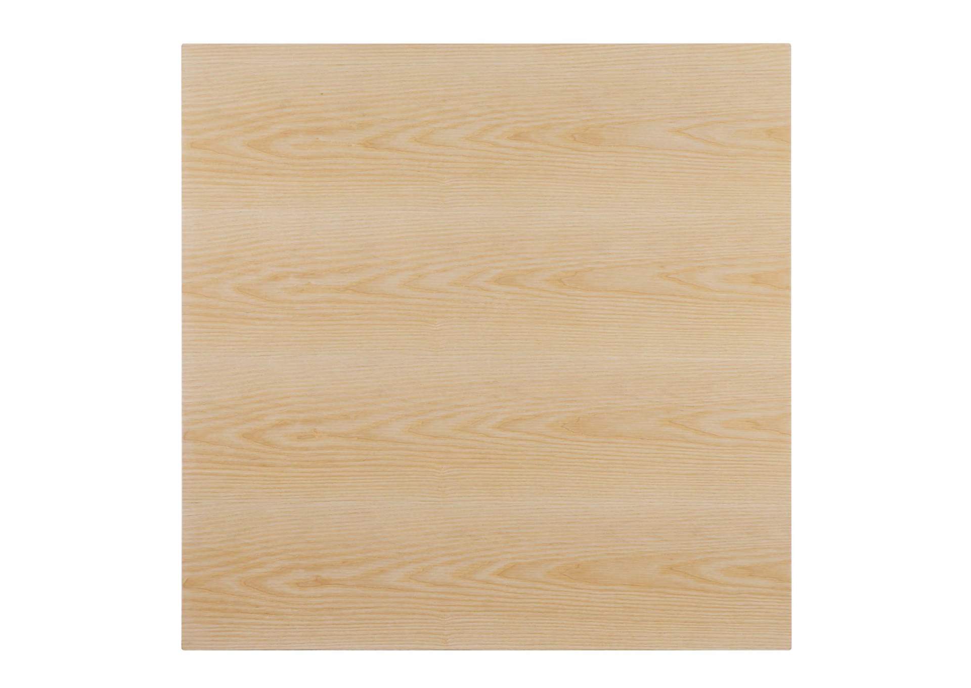 Gold Natural Zinque 36" Square Dining Table,Modway