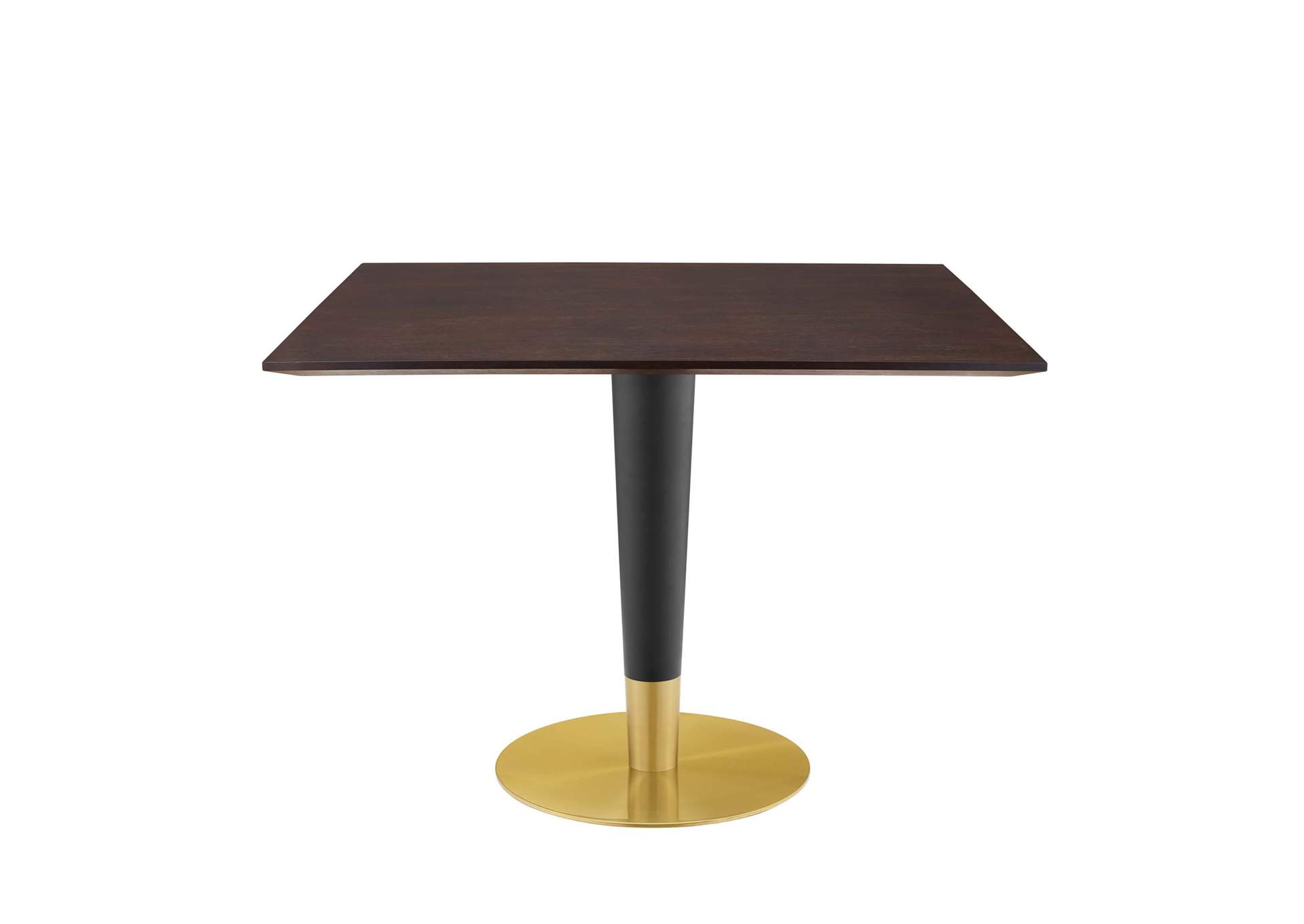 Gold Cherry Walnut Zinque 40" Square Dining Table,Modway