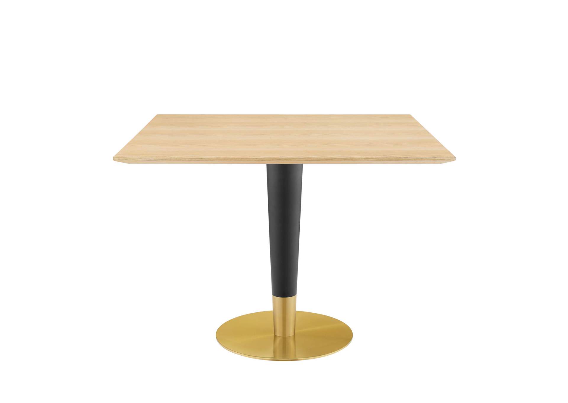 Gold Natural Zinque 40" Square Dining Table,Modway