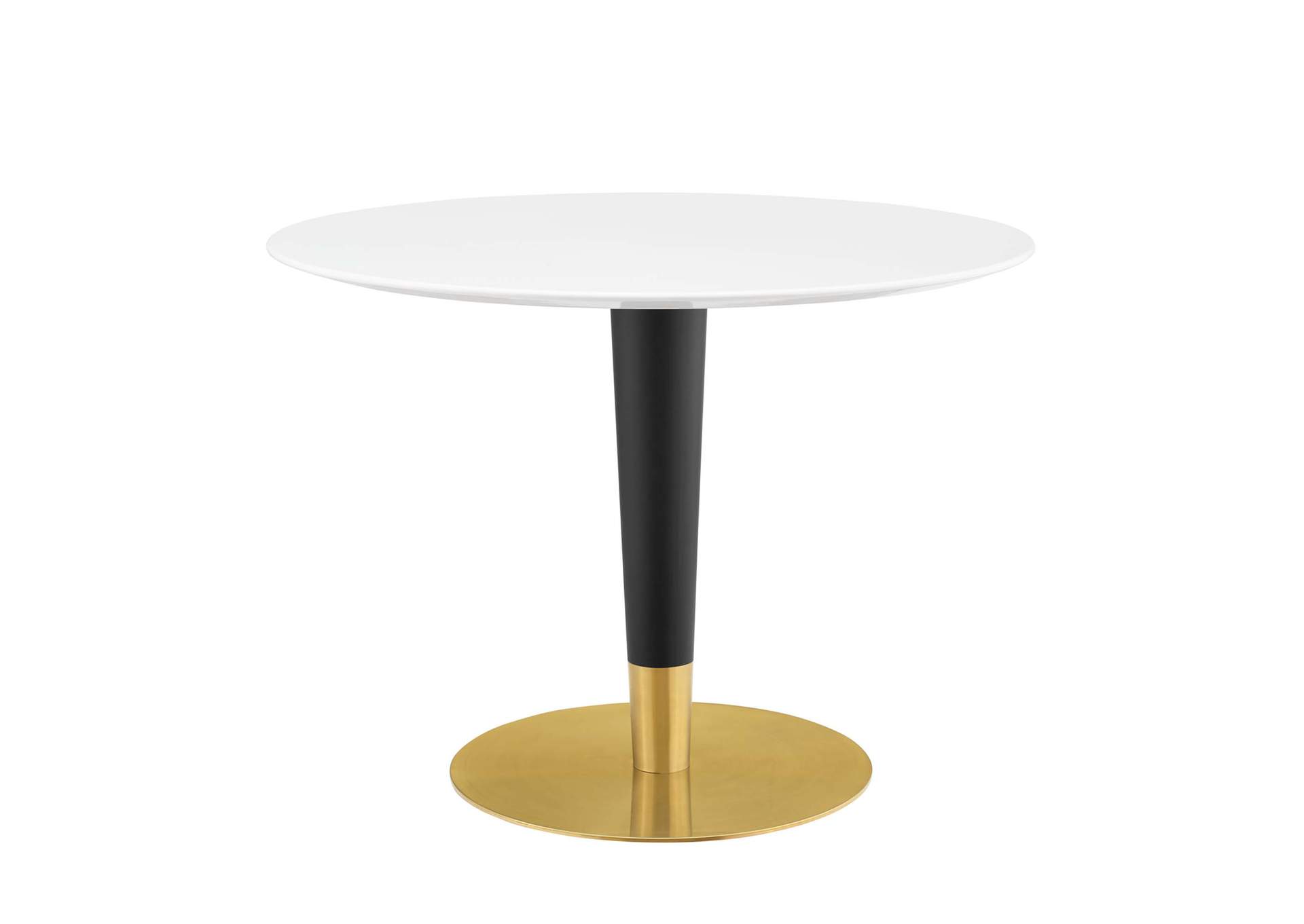 Gold White Zinque 40" Dining Table,Modway
