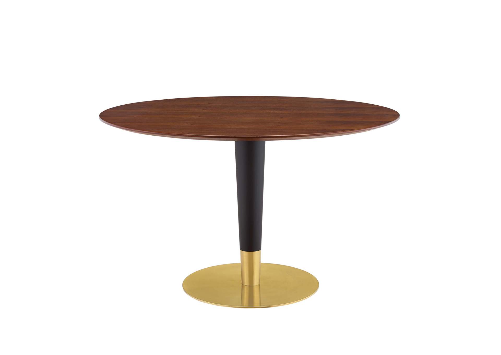 Gold Walnut Zinque 47" Dining Table,Modway