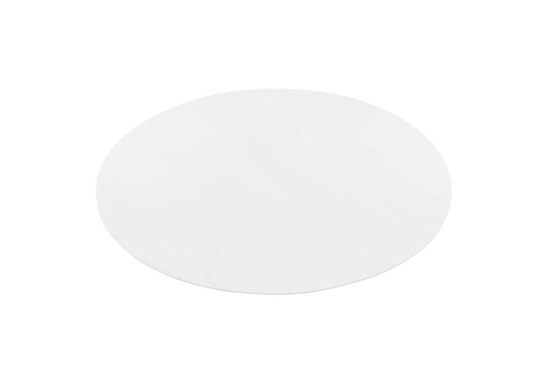 Gold White Zinque 48" Oval Dining Table,Modway