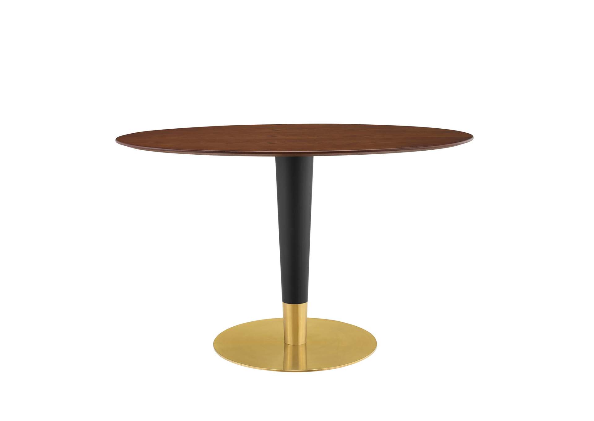 Gold Walnut Zinque 48" Oval Dining Table,Modway