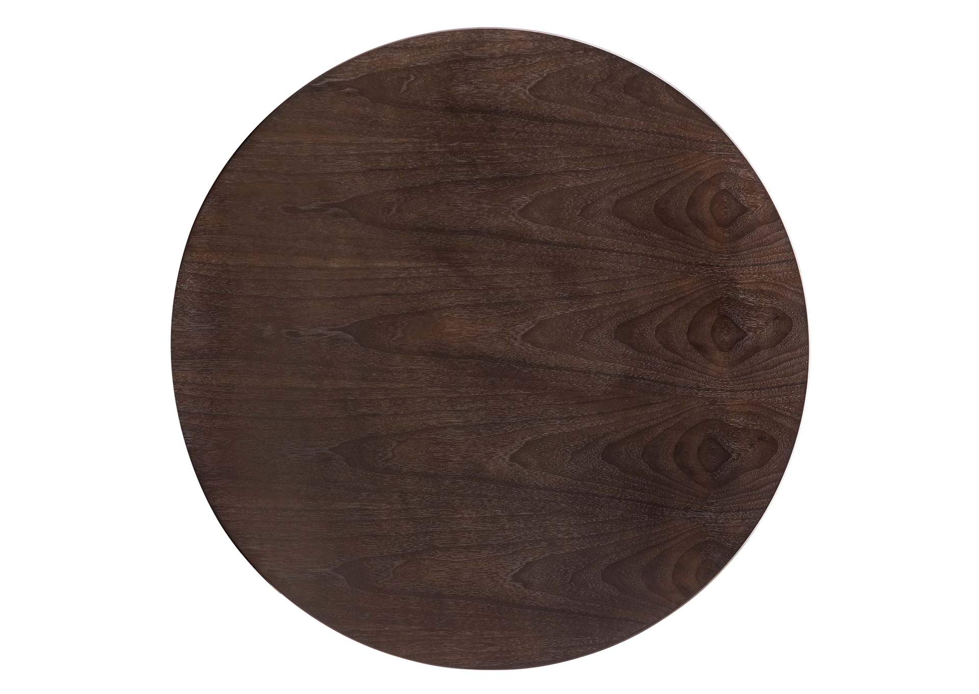 Gold Cherry Walnut Zinque 40" Dining Table,Modway