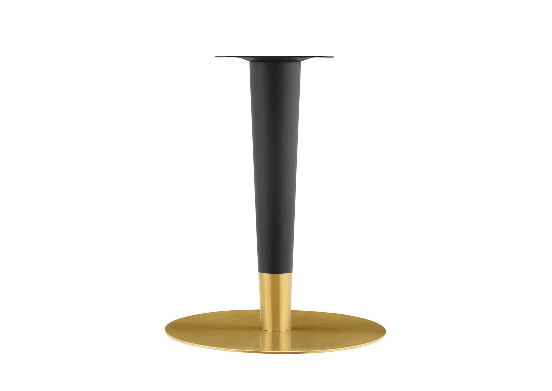 Gold Black Zinque 40" Artificial Marble Dining Table,Modway