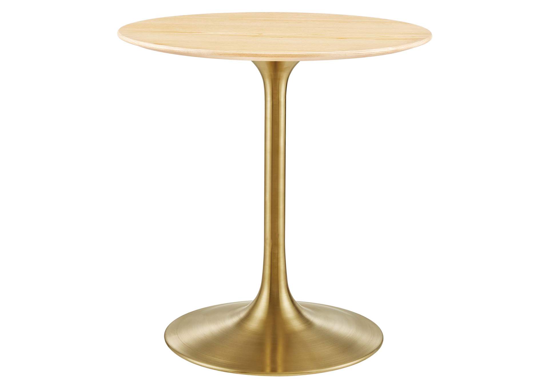 Gold Natural Lippa 28" Wood Dining Table,Modway