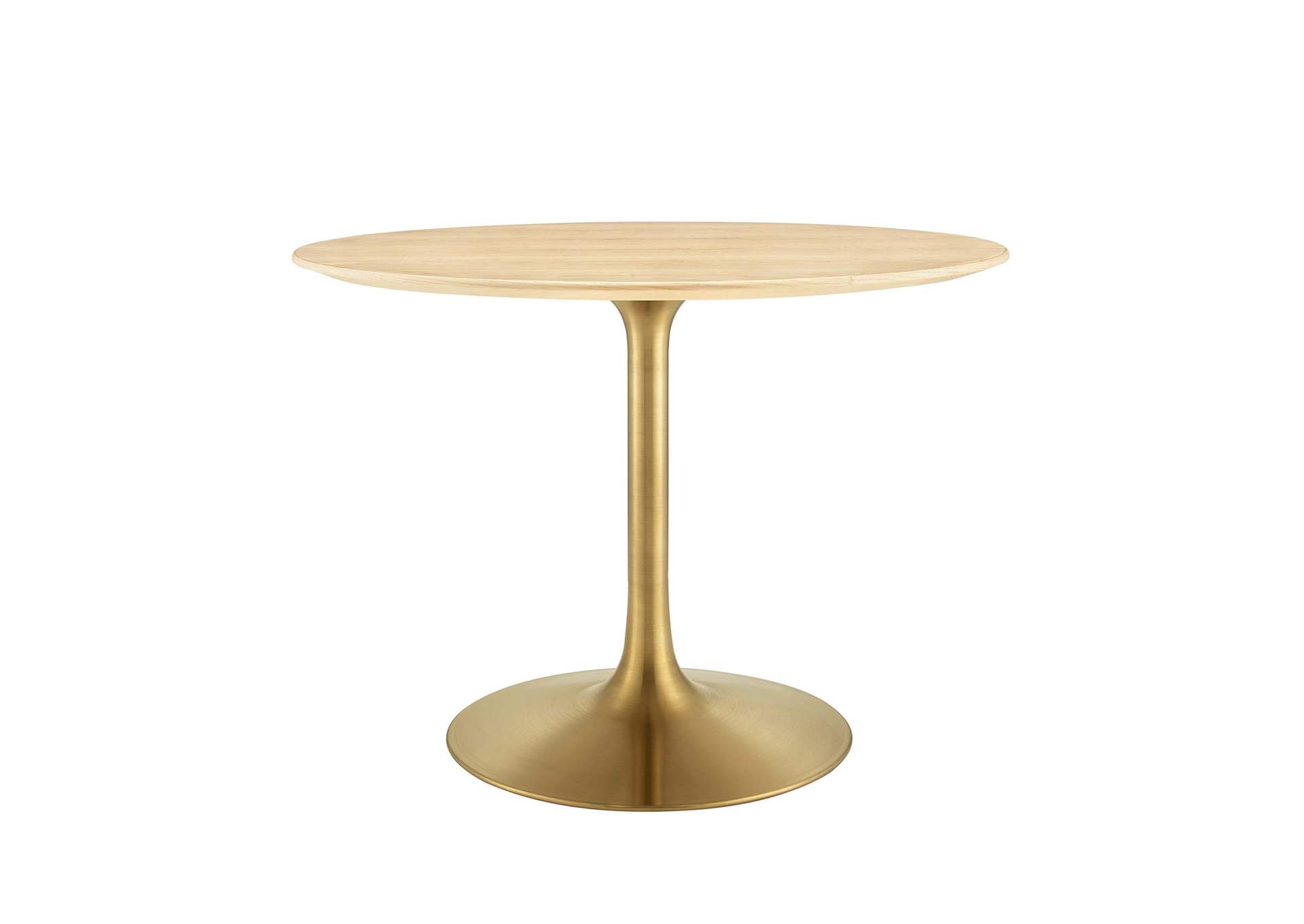 Gold Natural Lippa 40" Wood Dining Table,Modway