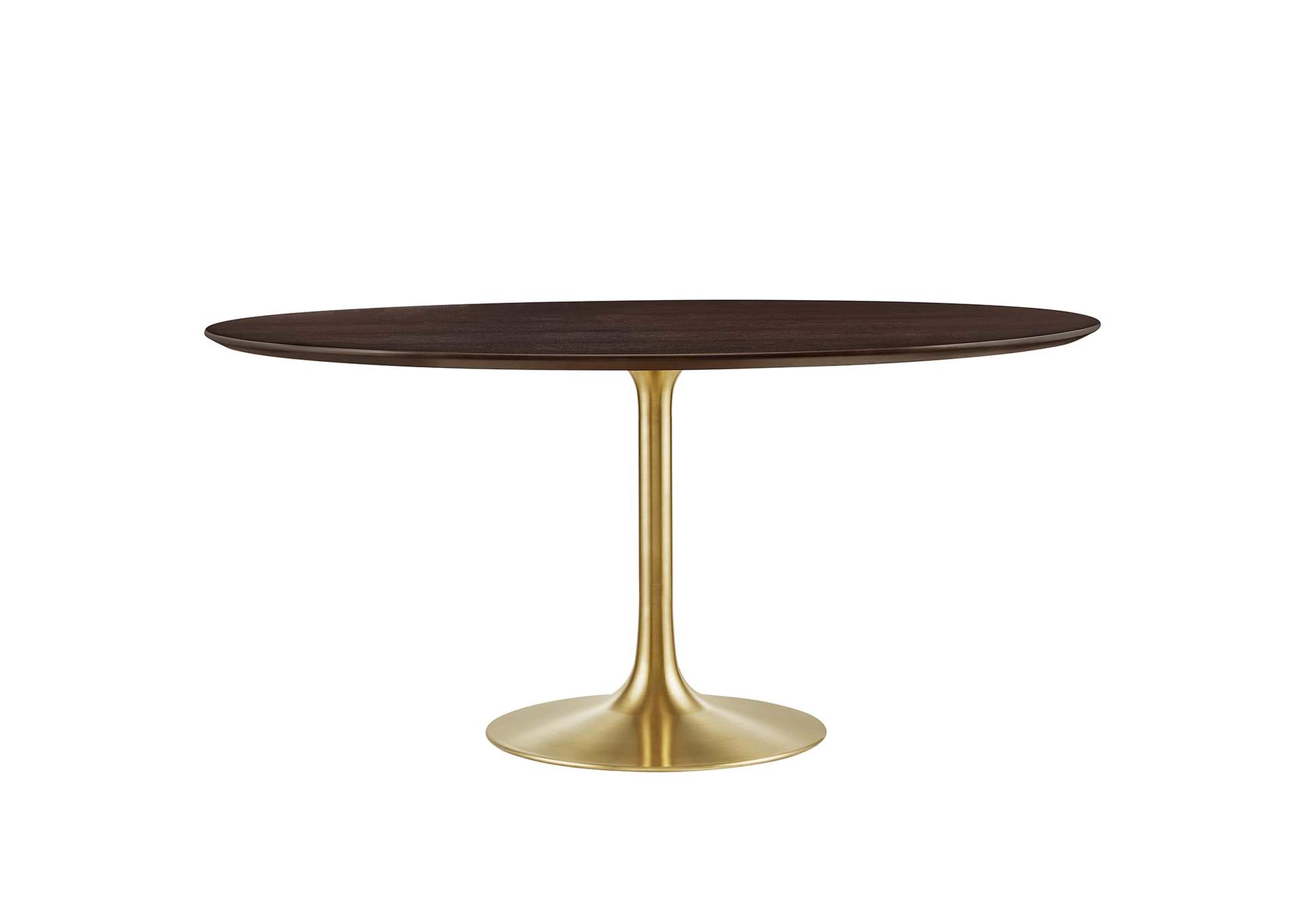 Gold Cherry Walnut Lippa 60" Wood Dining Table,Modway