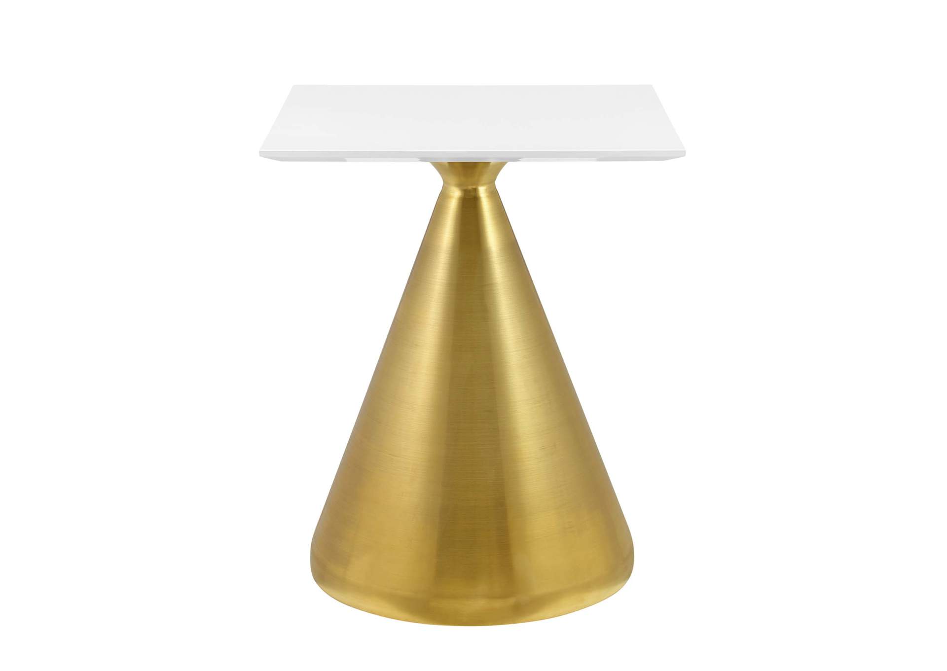 Gold White Tupelo 24" Square Dining Table,Modway