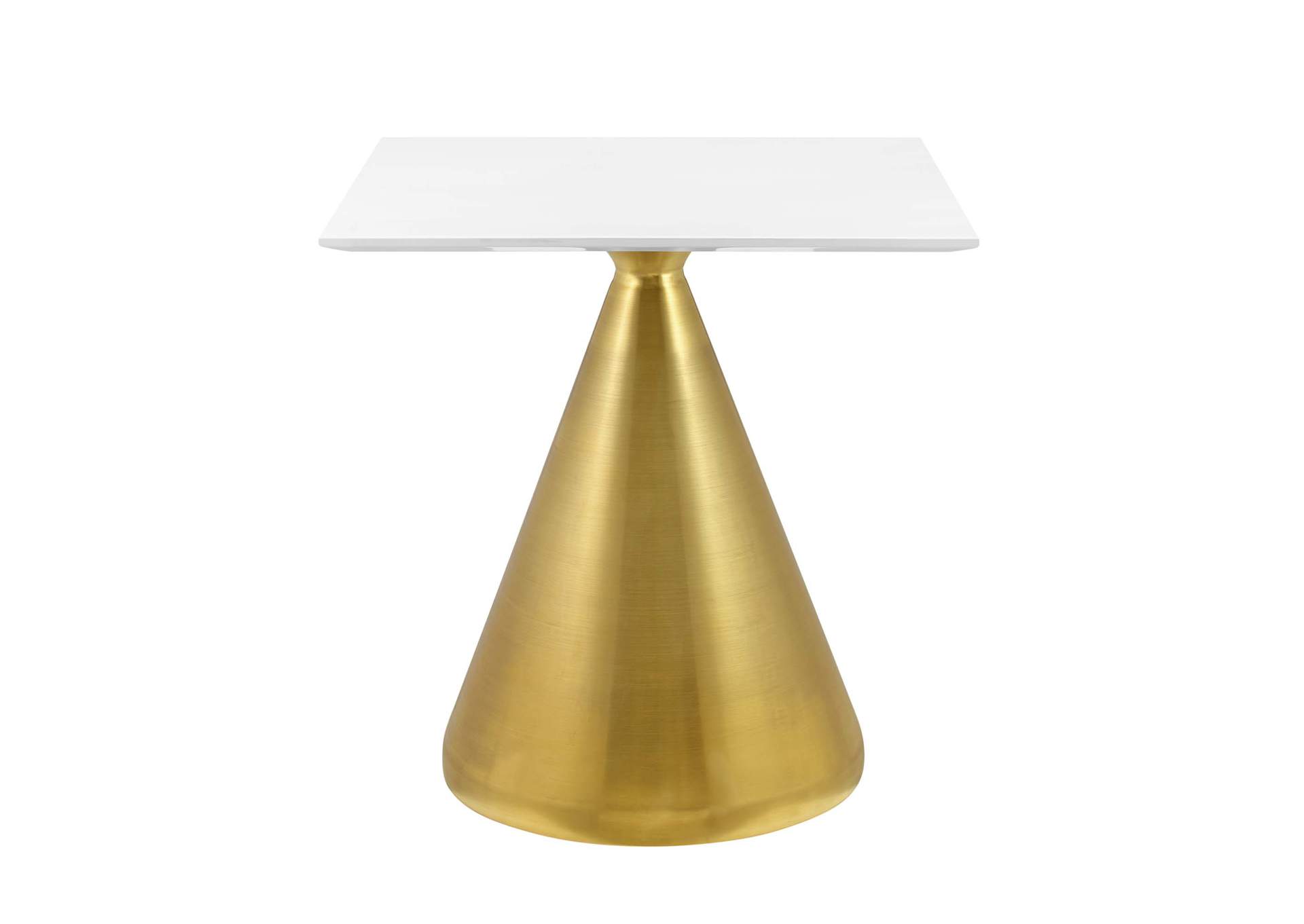 Gold White Tupelo 28" Square Dining Table,Modway