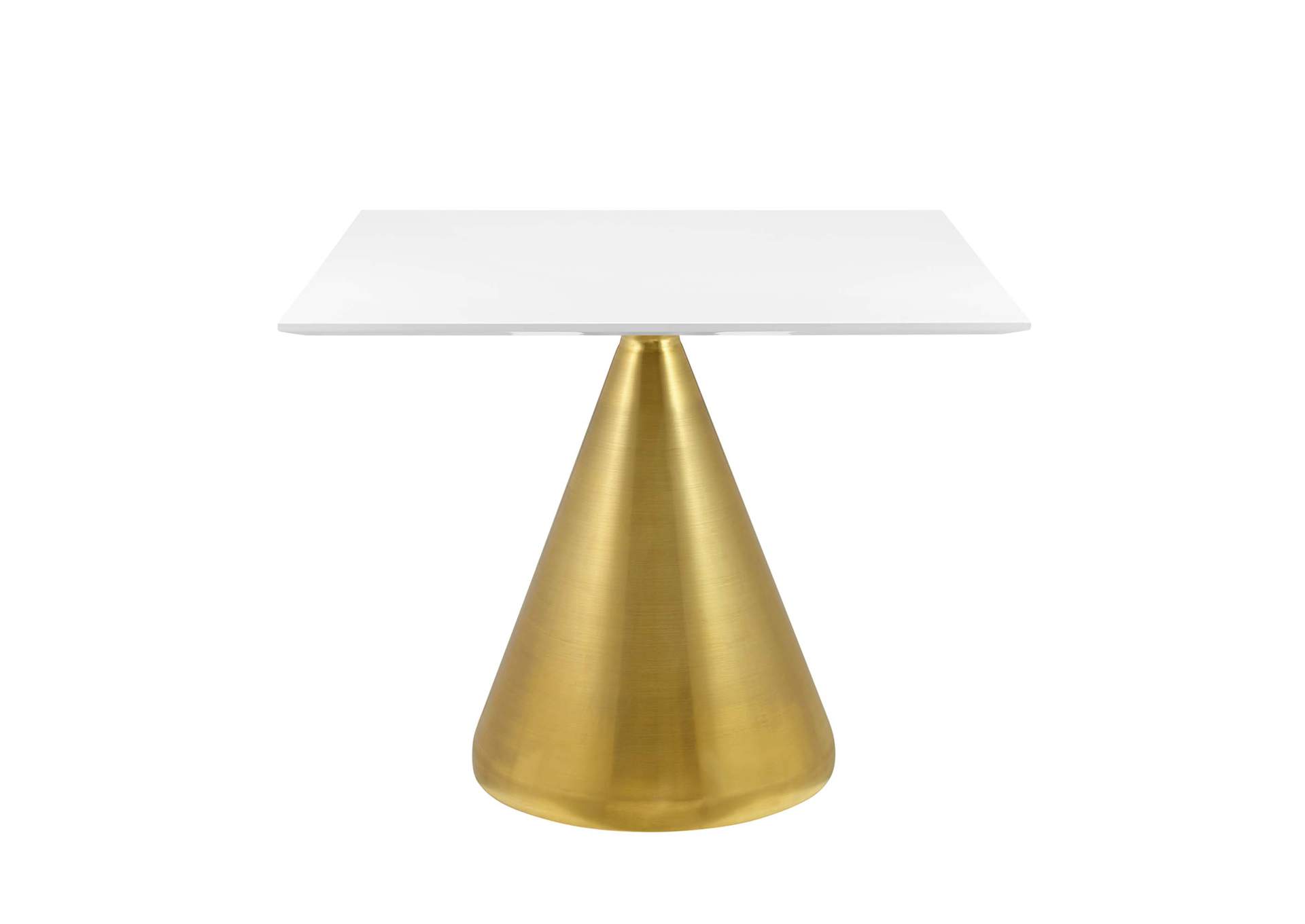 Gold White Tupelo 36" Square Dining Table,Modway