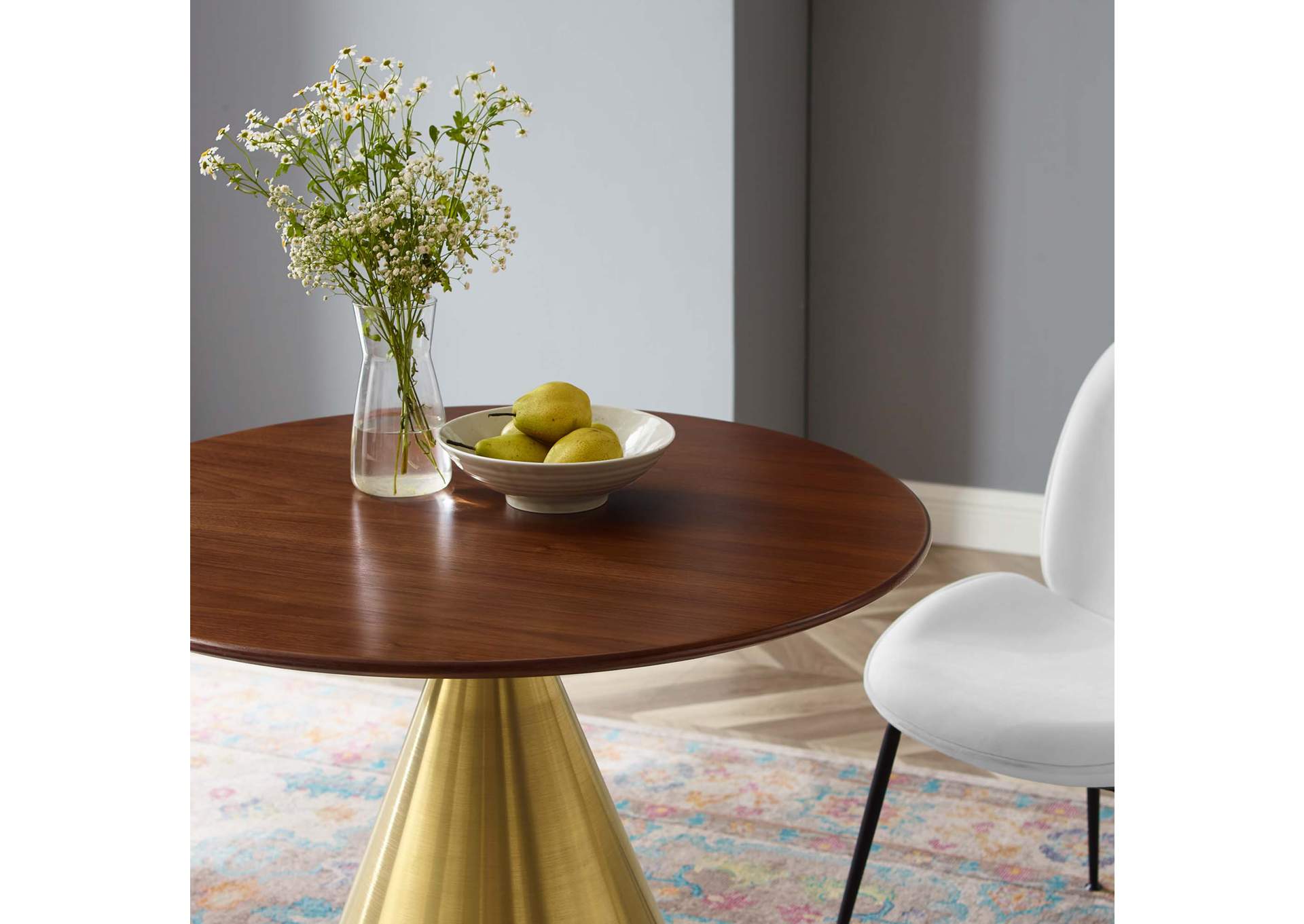 Gold Walnut Tupelo 36" Dining Table,Modway