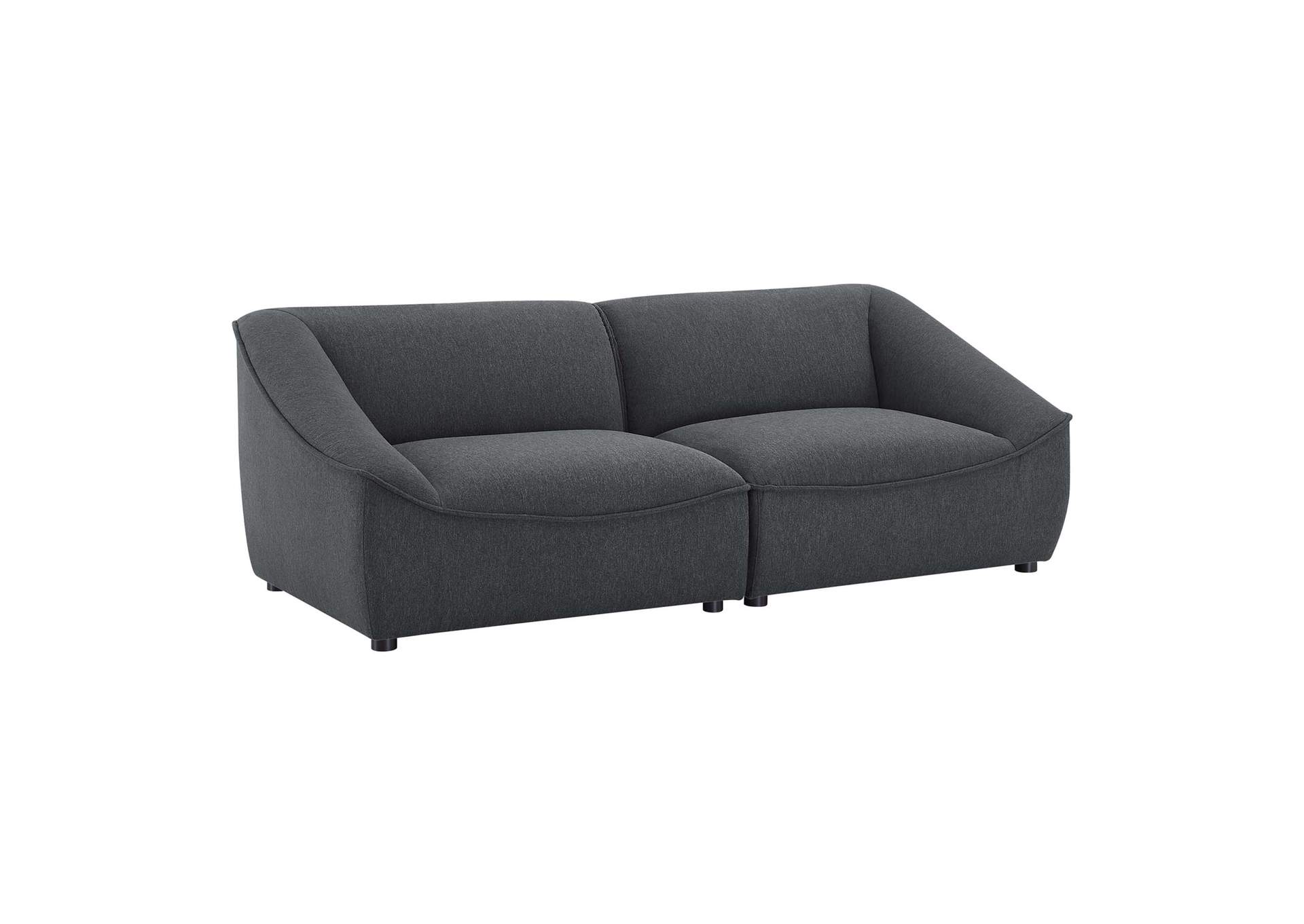 Charcoal Comprise 2-Piece Loveseat,Modway
