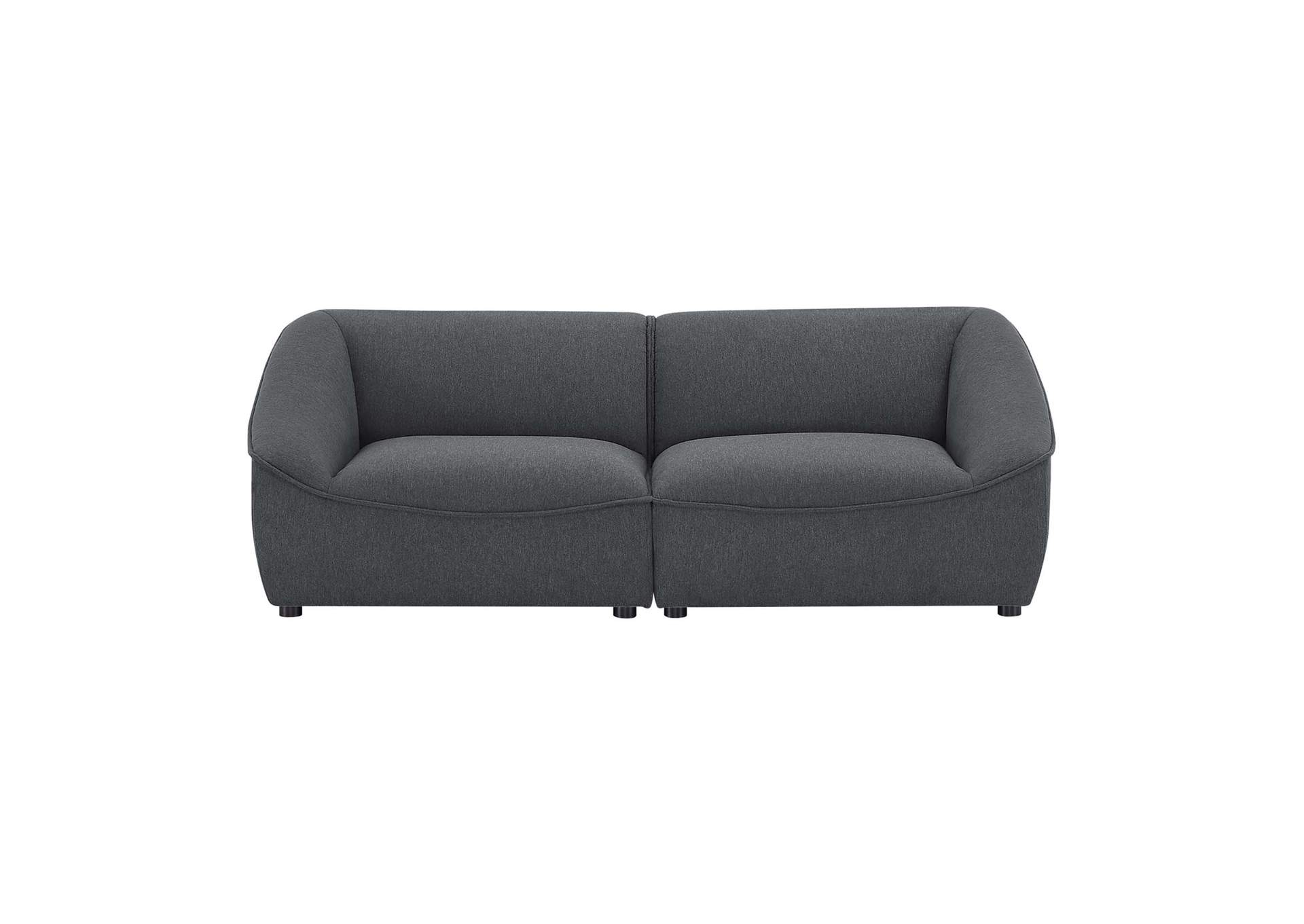 Charcoal Comprise 2-Piece Loveseat,Modway