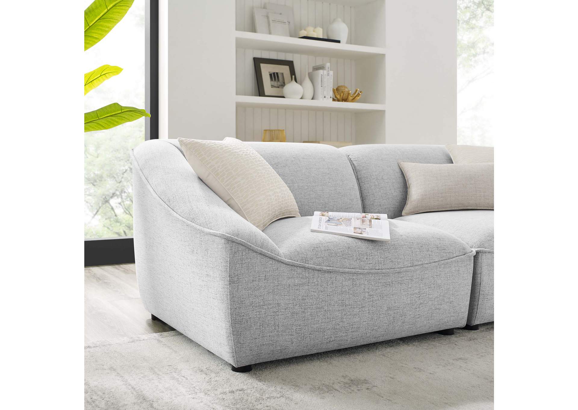 Light Gray Comprise 2-Piece Loveseat,Modway