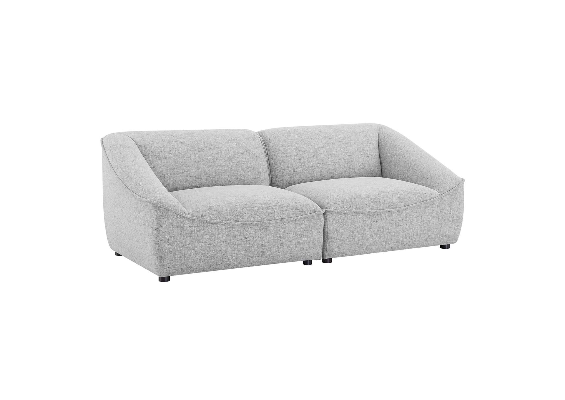 Light Gray Comprise 2-Piece Loveseat,Modway