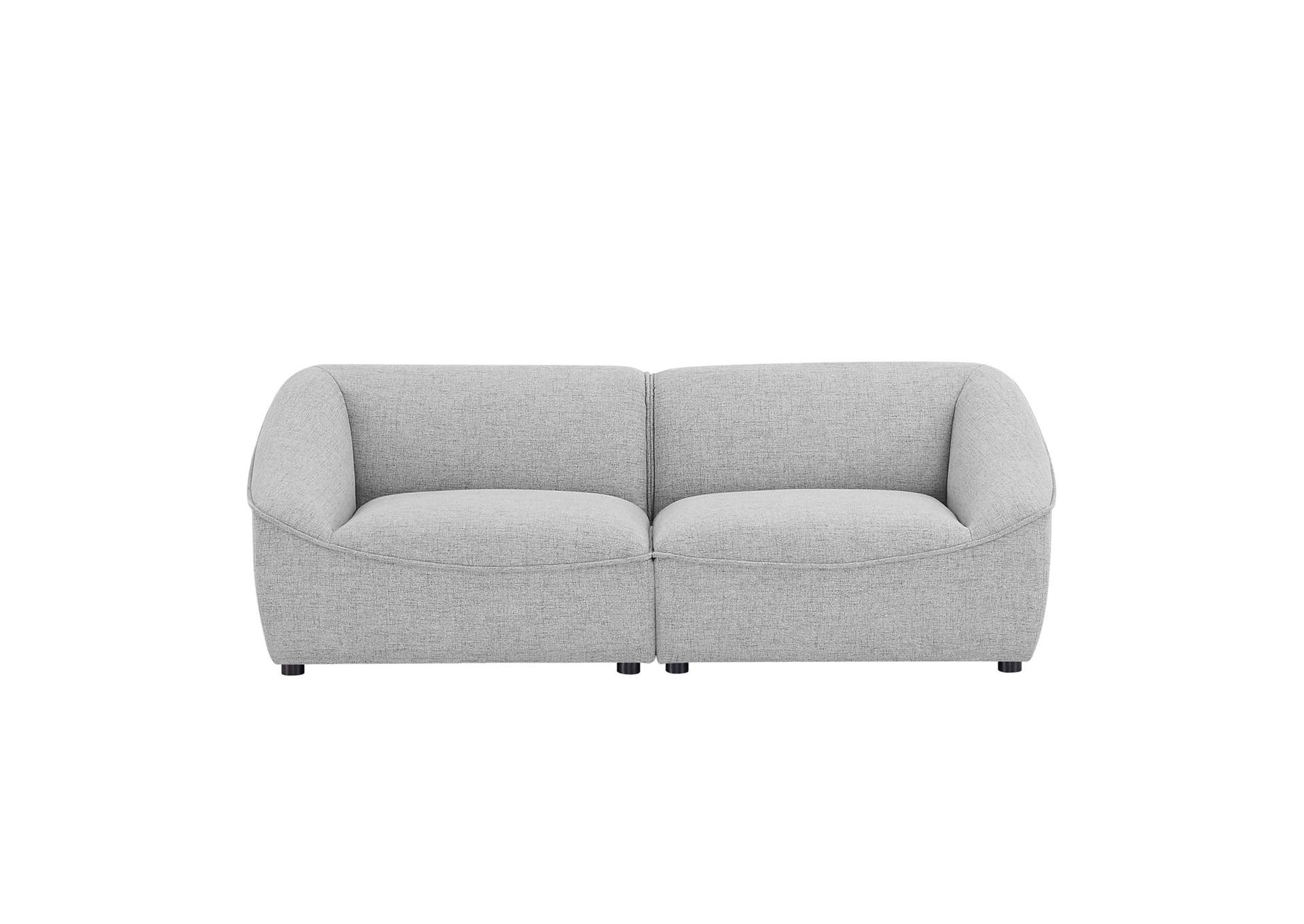 Light Gray Comprise 2-Piece Loveseat,Modway