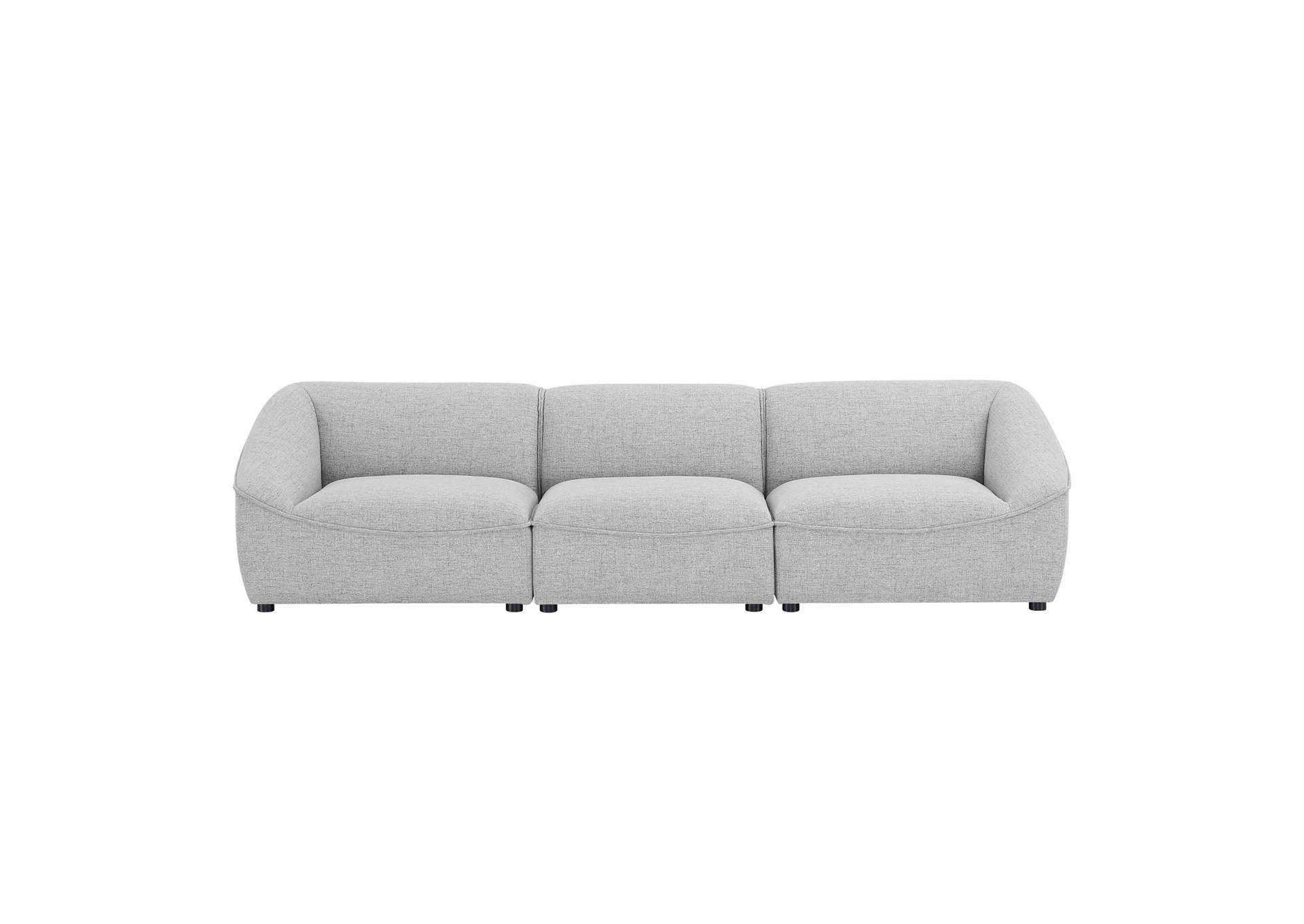 Light Gray Comprise 3-Piece Sofa,Modway