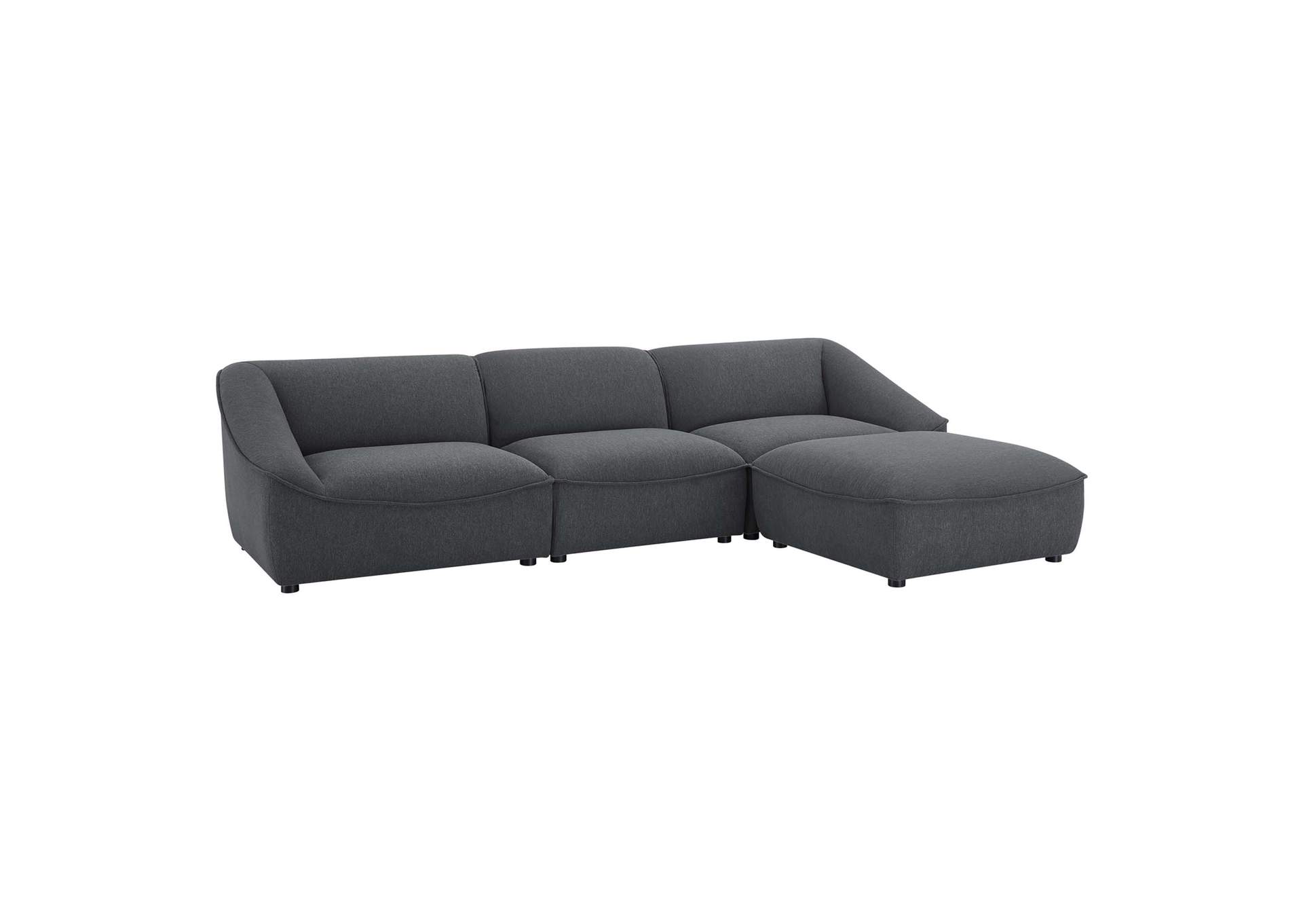 Charcoal Comprise 4-Piece Living Room Set,Modway