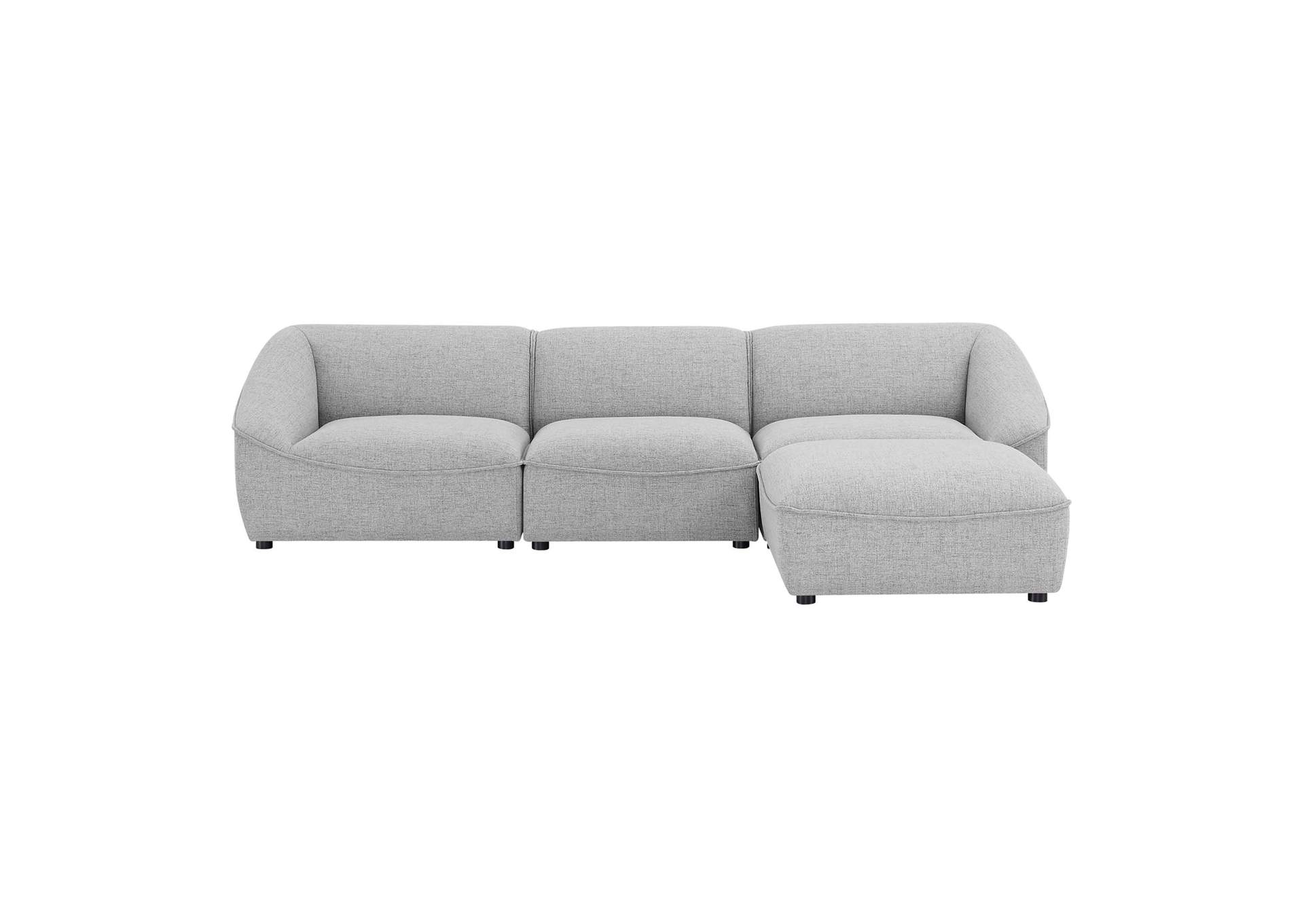 Light Gray Comprise 4-Piece Living Room Set,Modway