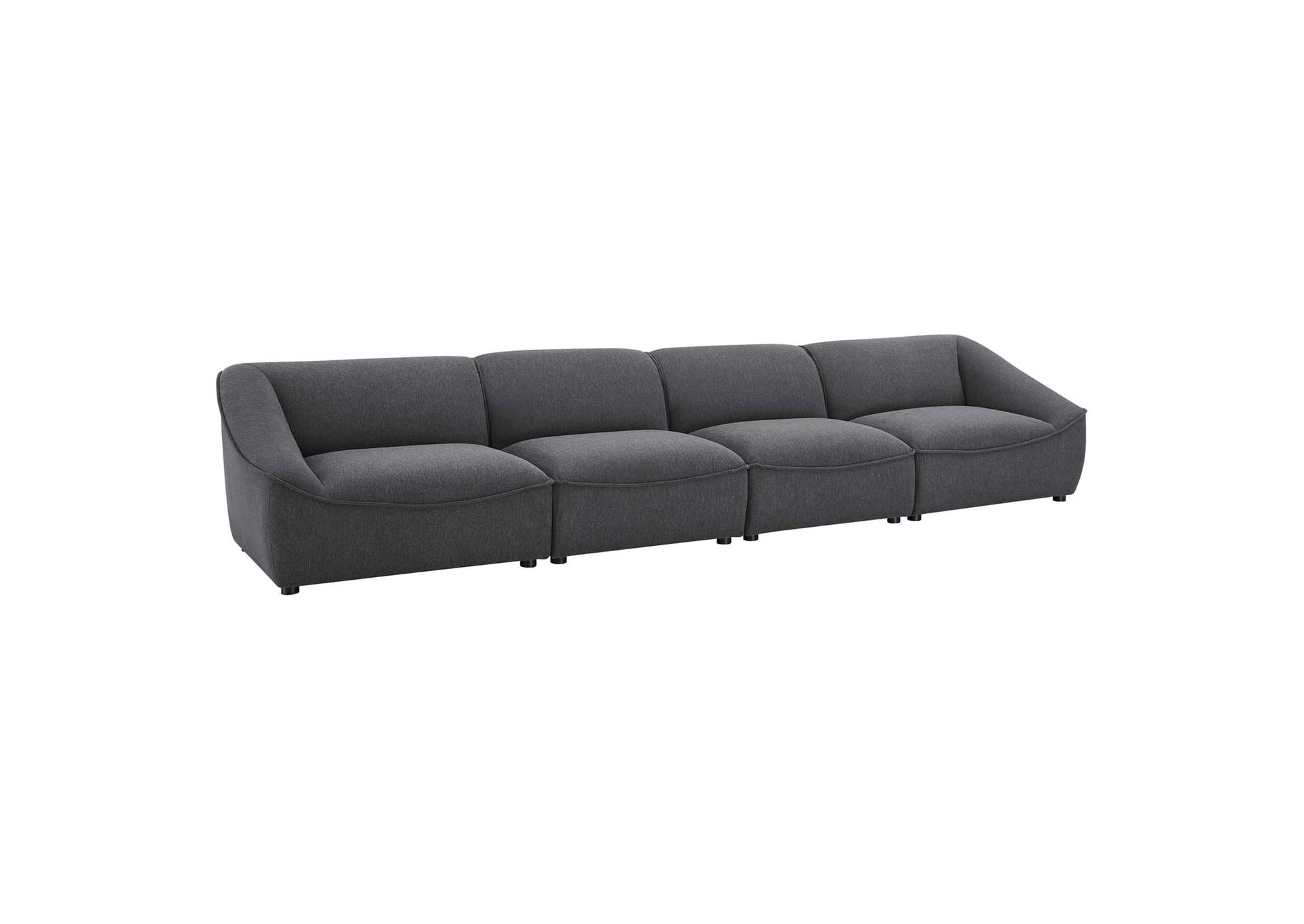 Charcoal Comprise 4-Piece Sofa,Modway