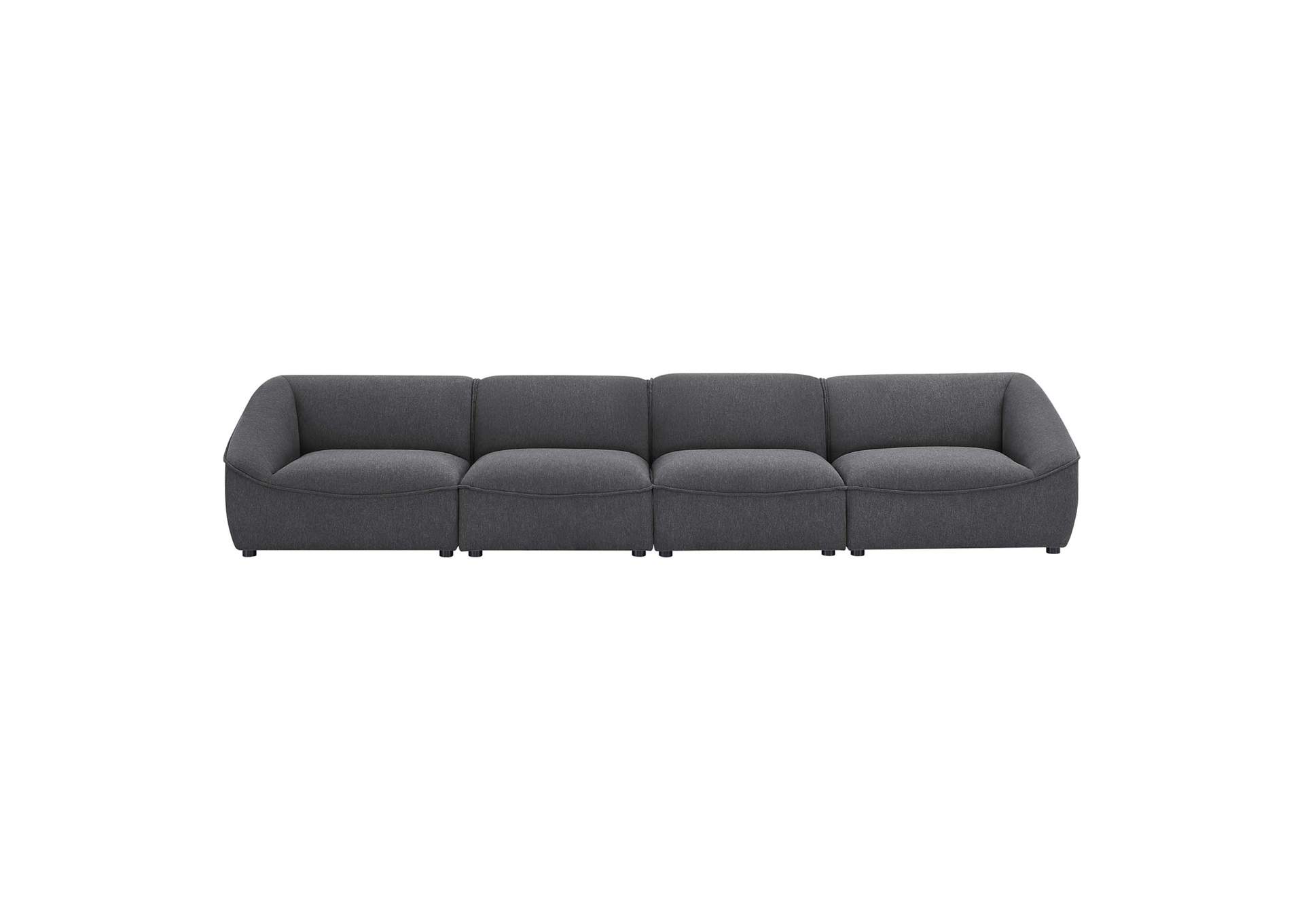 Charcoal Comprise 4-Piece Sofa,Modway