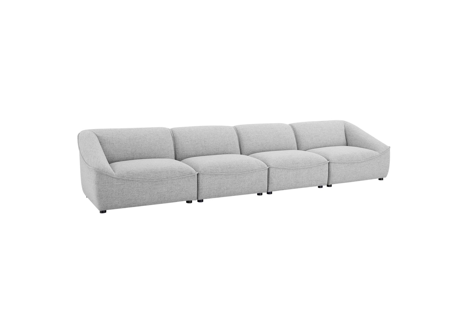 Light Gray Comprise 4-Piece Sofa,Modway