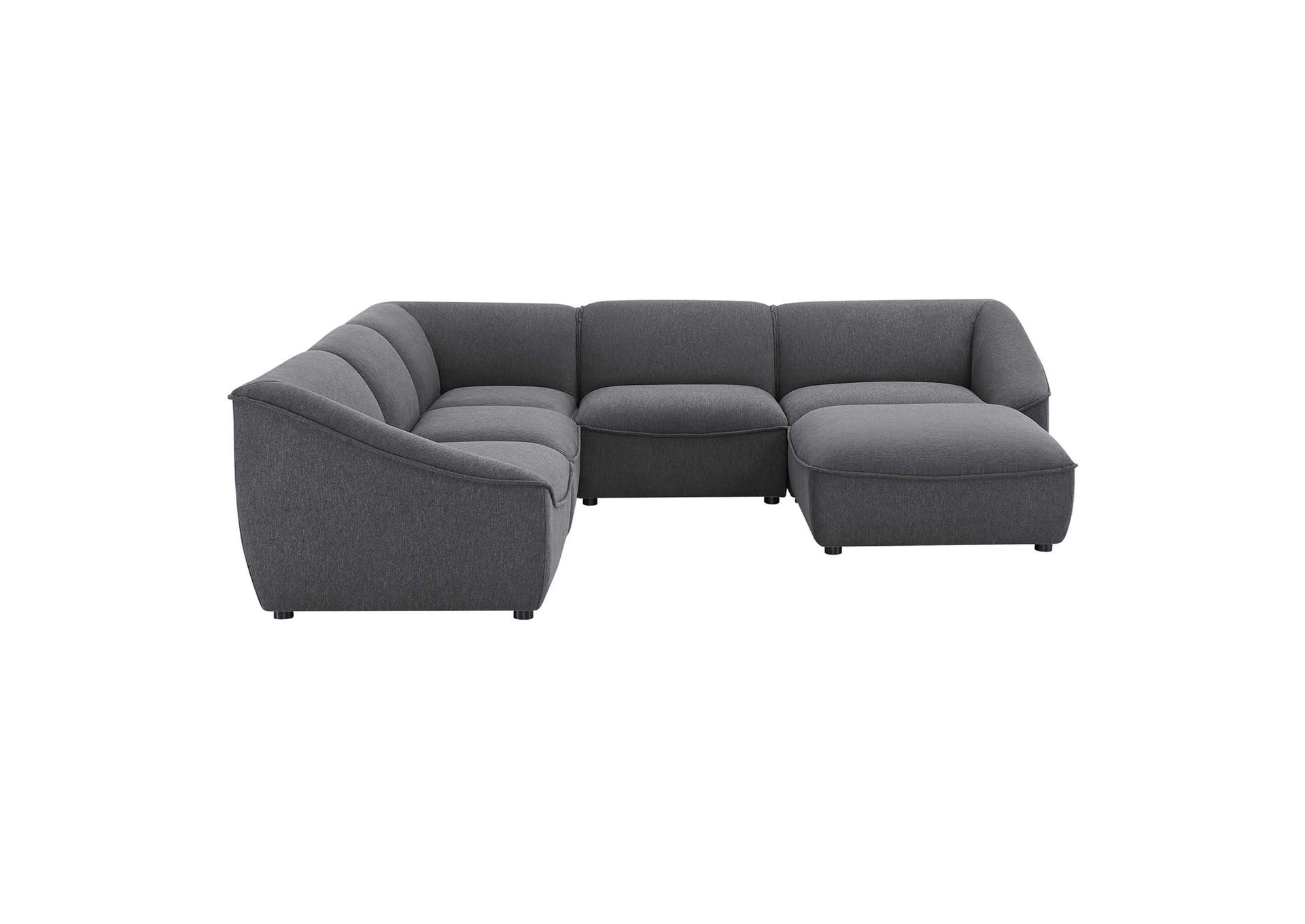 Charcoal Comprise 6-Piece Sectional Sofa,Modway