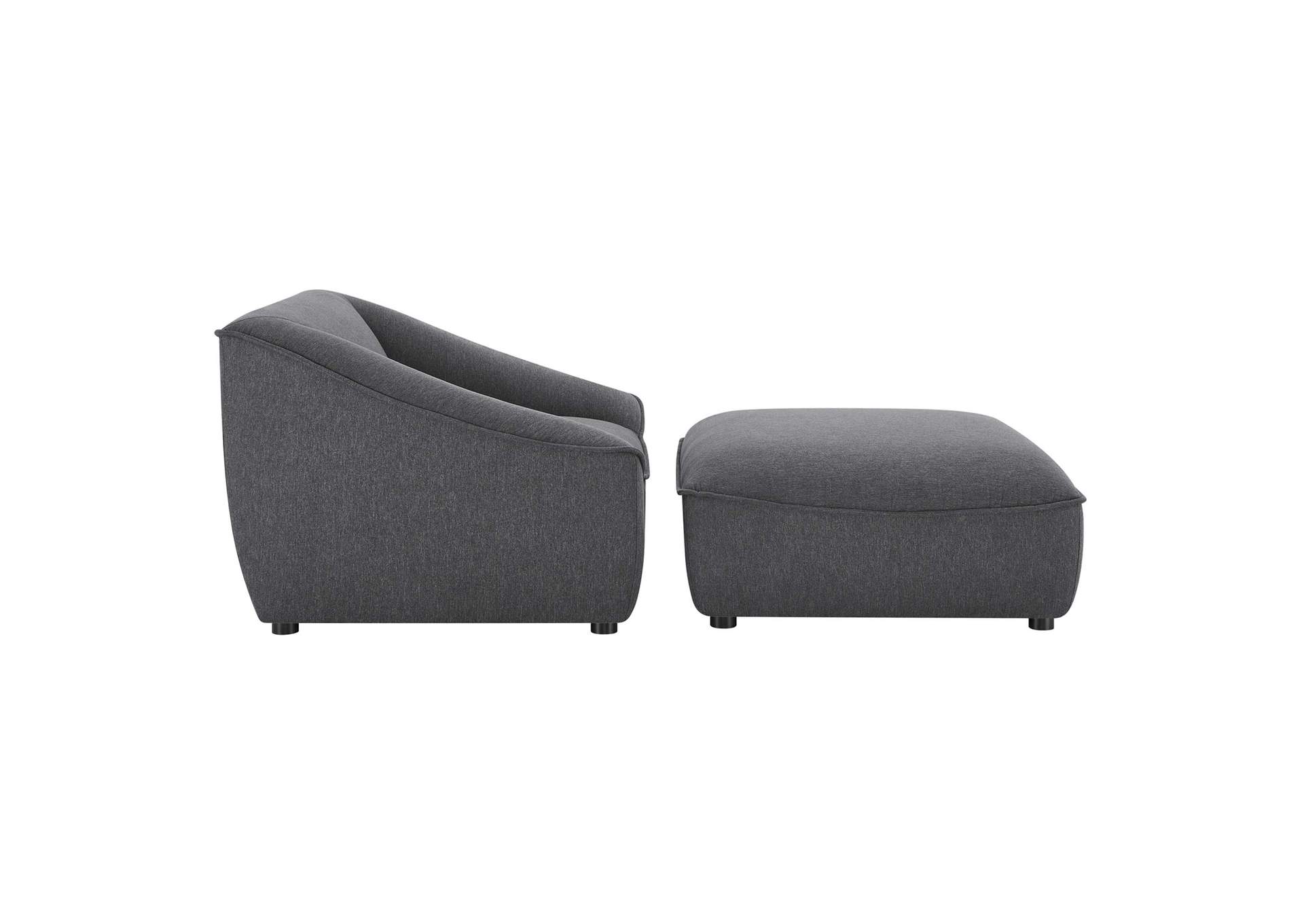 Charcoal Comprise 2-Piece Living Room Set,Modway
