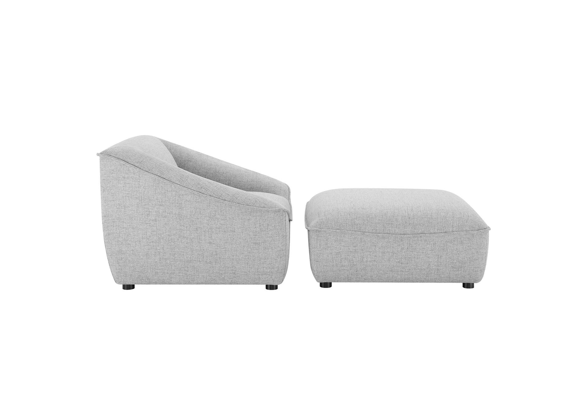 Light Gray Comprise 2-Piece Living Room Set,Modway