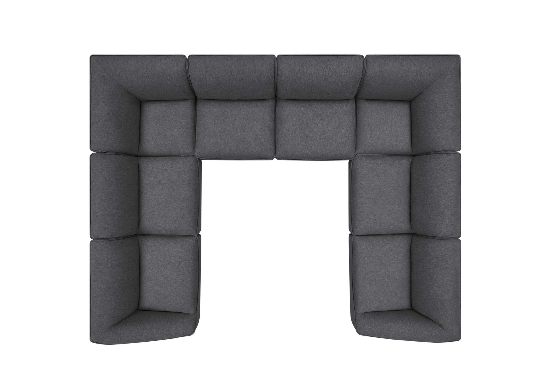 Charcoal Comprise 8-Piece Sectional Sofa,Modway