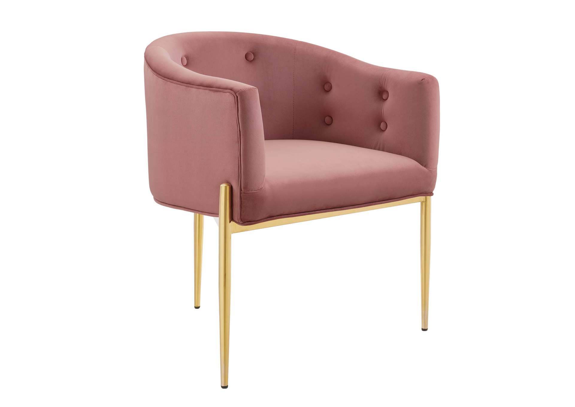 Dusty Rose Savour Tufted Performance Velvet Accent Chairs - [Set of 2],Modway