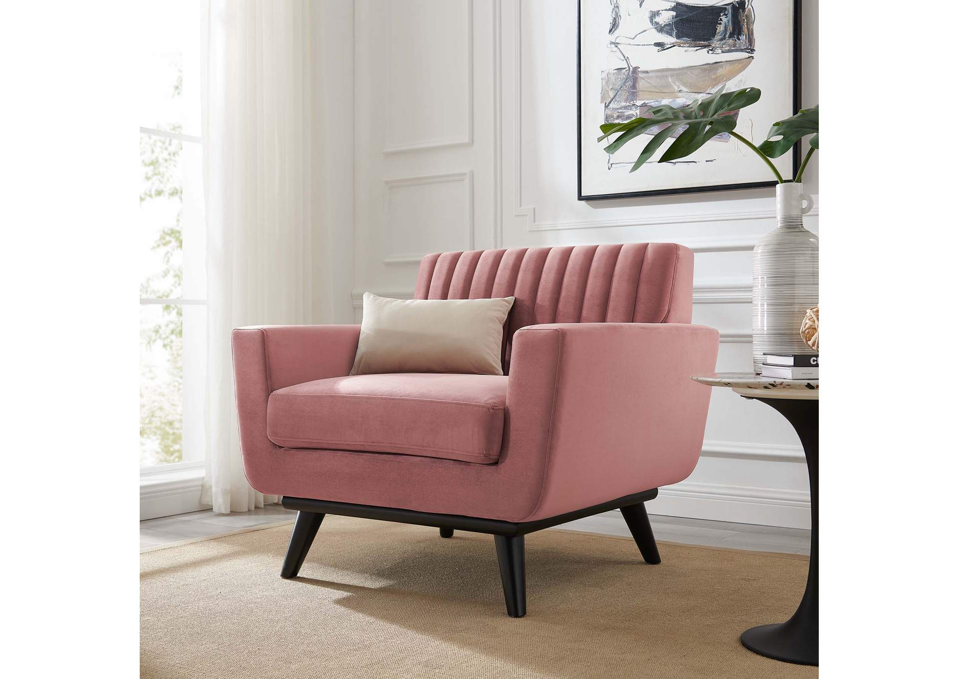 Engage Channel Tufted Performance Velvet Armchair,Modway