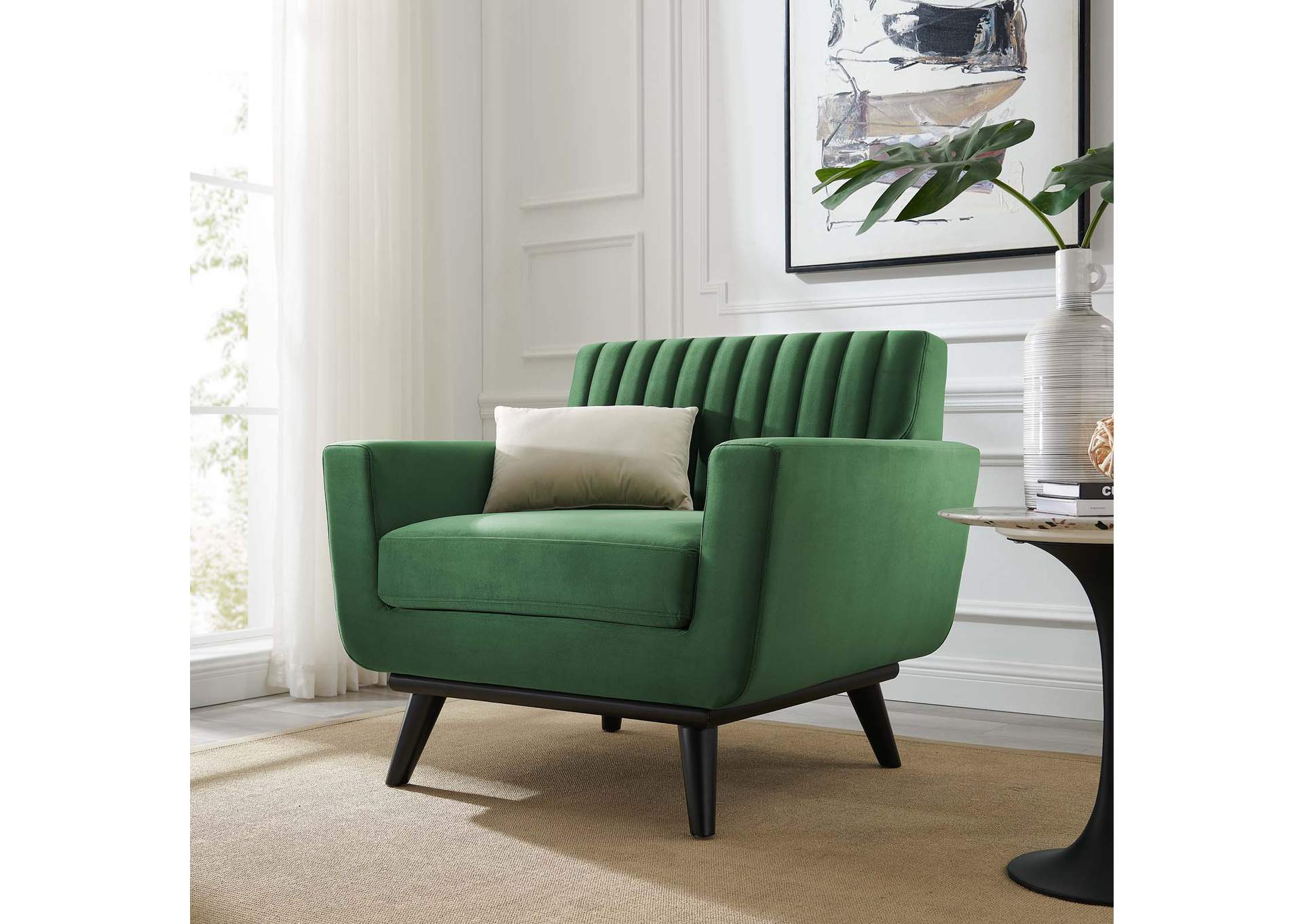 Engage Channel Tufted Performance Velvet Armchair,Modway