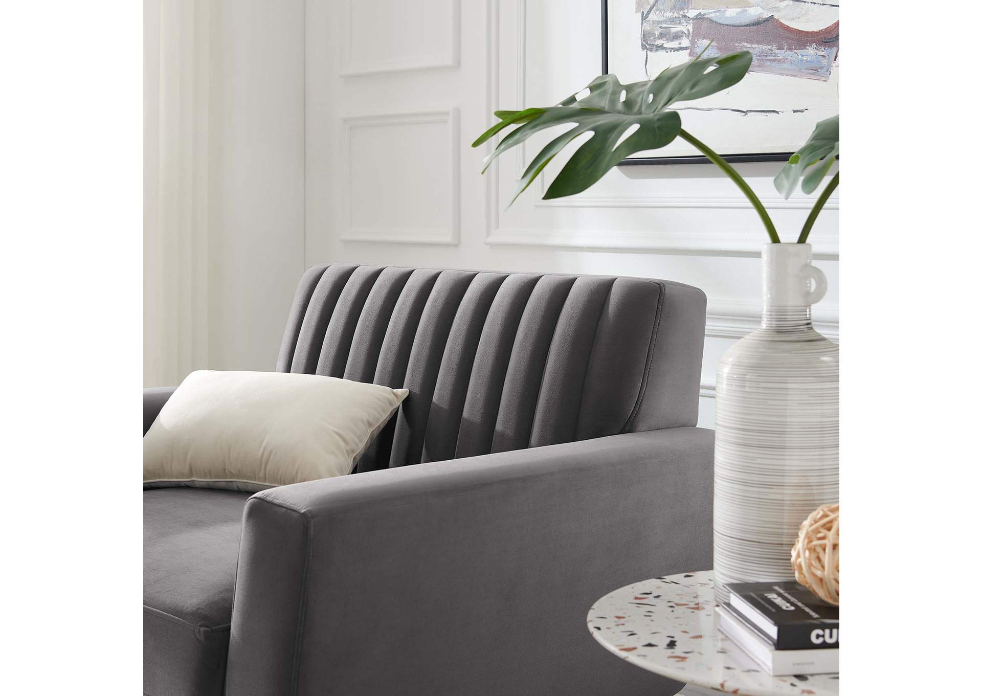 Engage Channel Tufted Performance Velvet Armchair,Modway