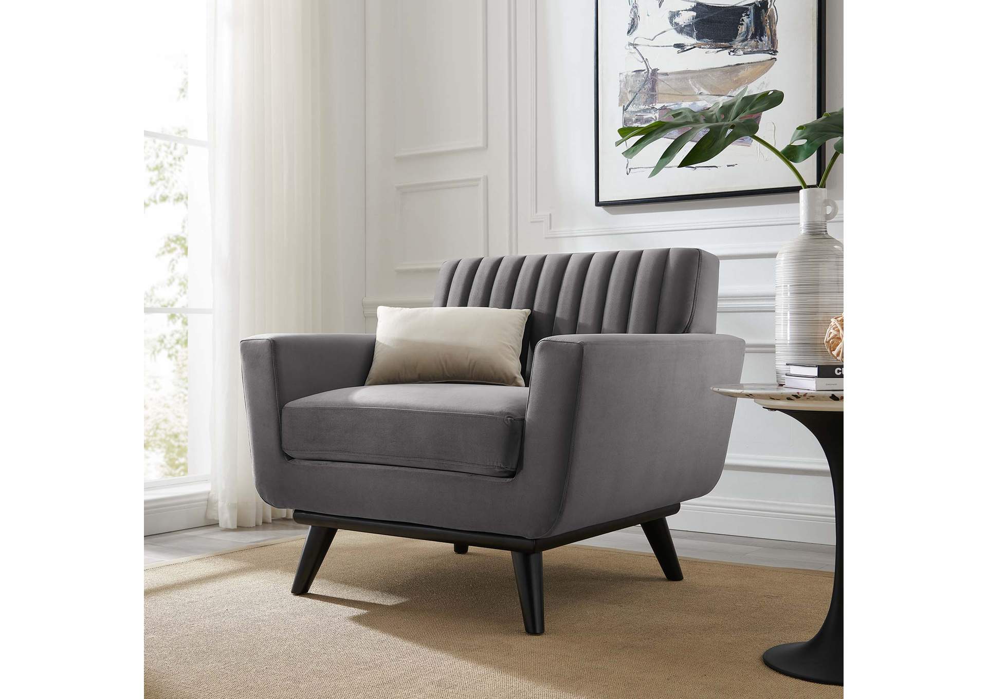 Engage Channel Tufted Performance Velvet Armchair,Modway