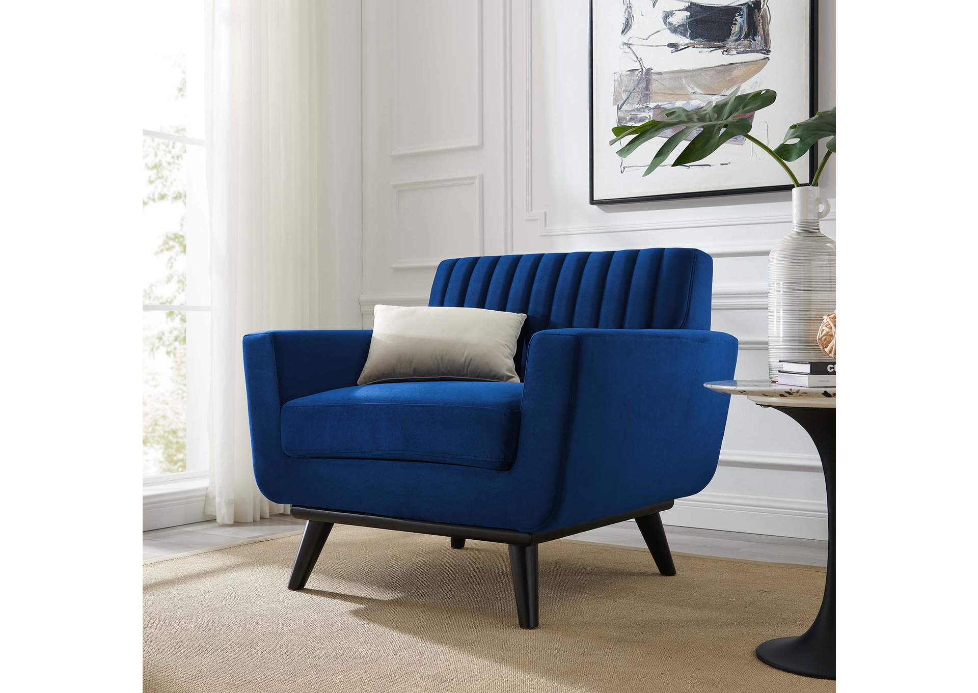 Engage Channel Tufted Performance Velvet Armchair,Modway