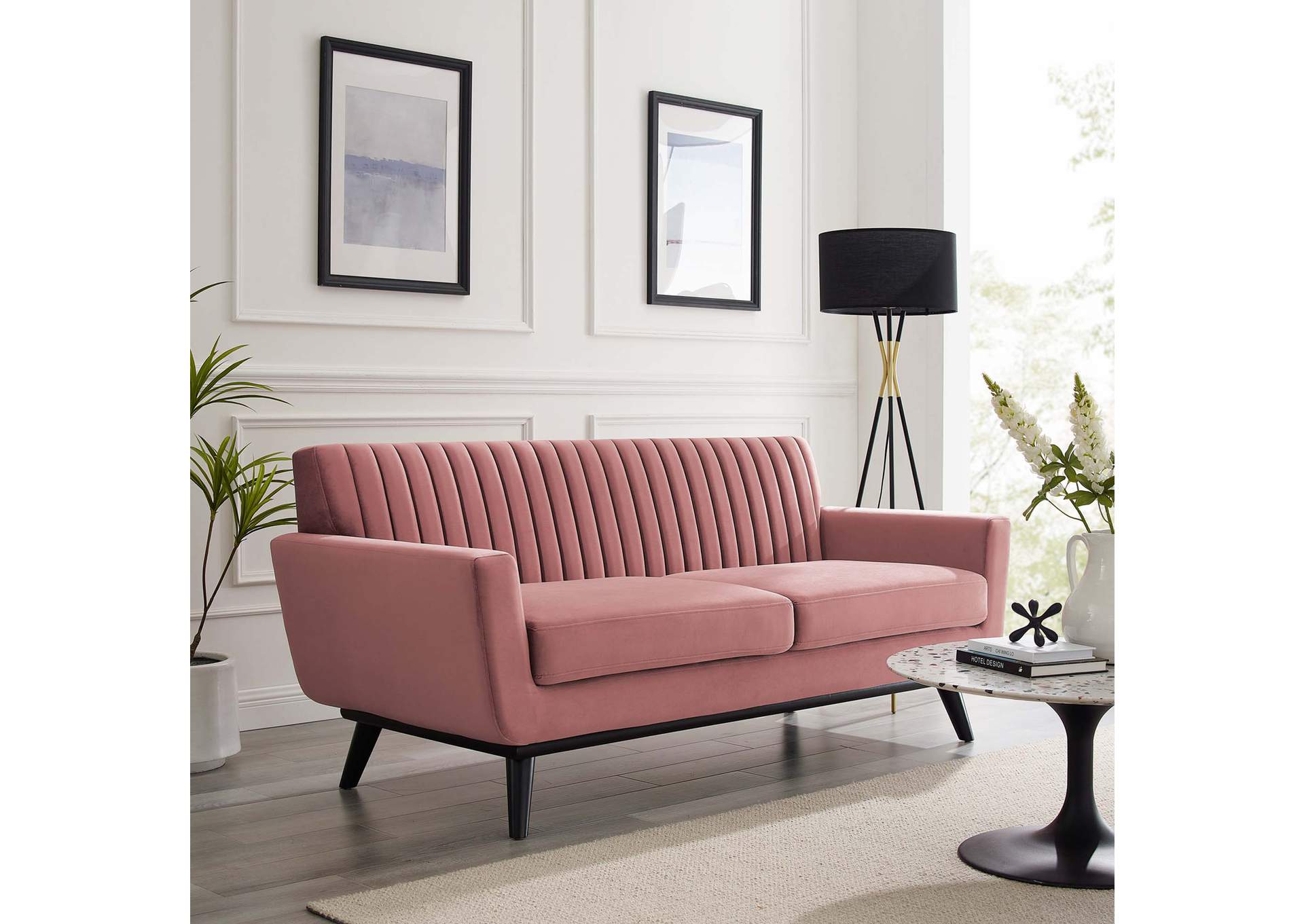 Engage Channel Tufted Performance Velvet Loveseat,Modway