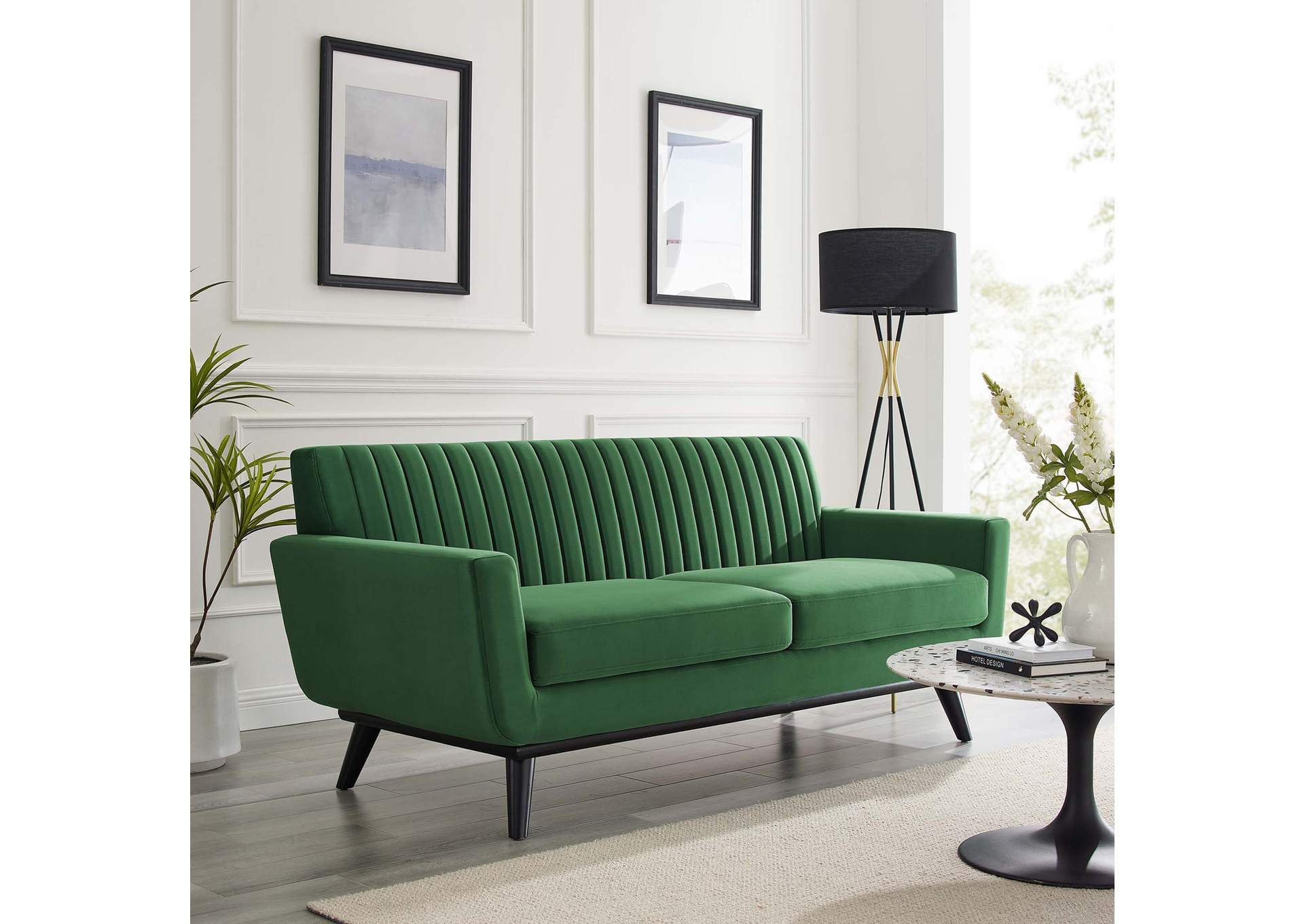 Engage Channel Tufted Performance Velvet Loveseat,Modway