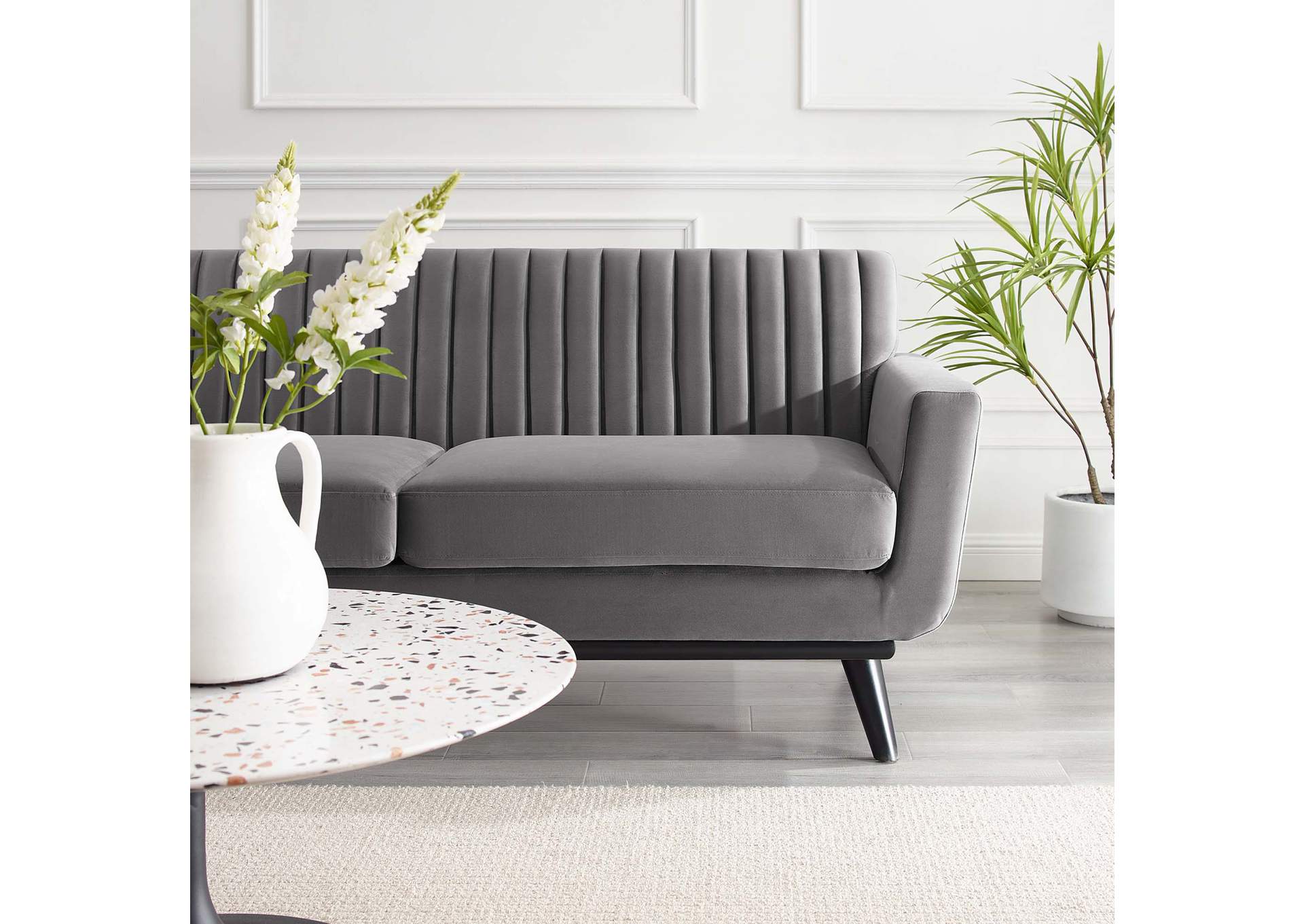 Engage Channel Tufted Performance Velvet Loveseat,Modway