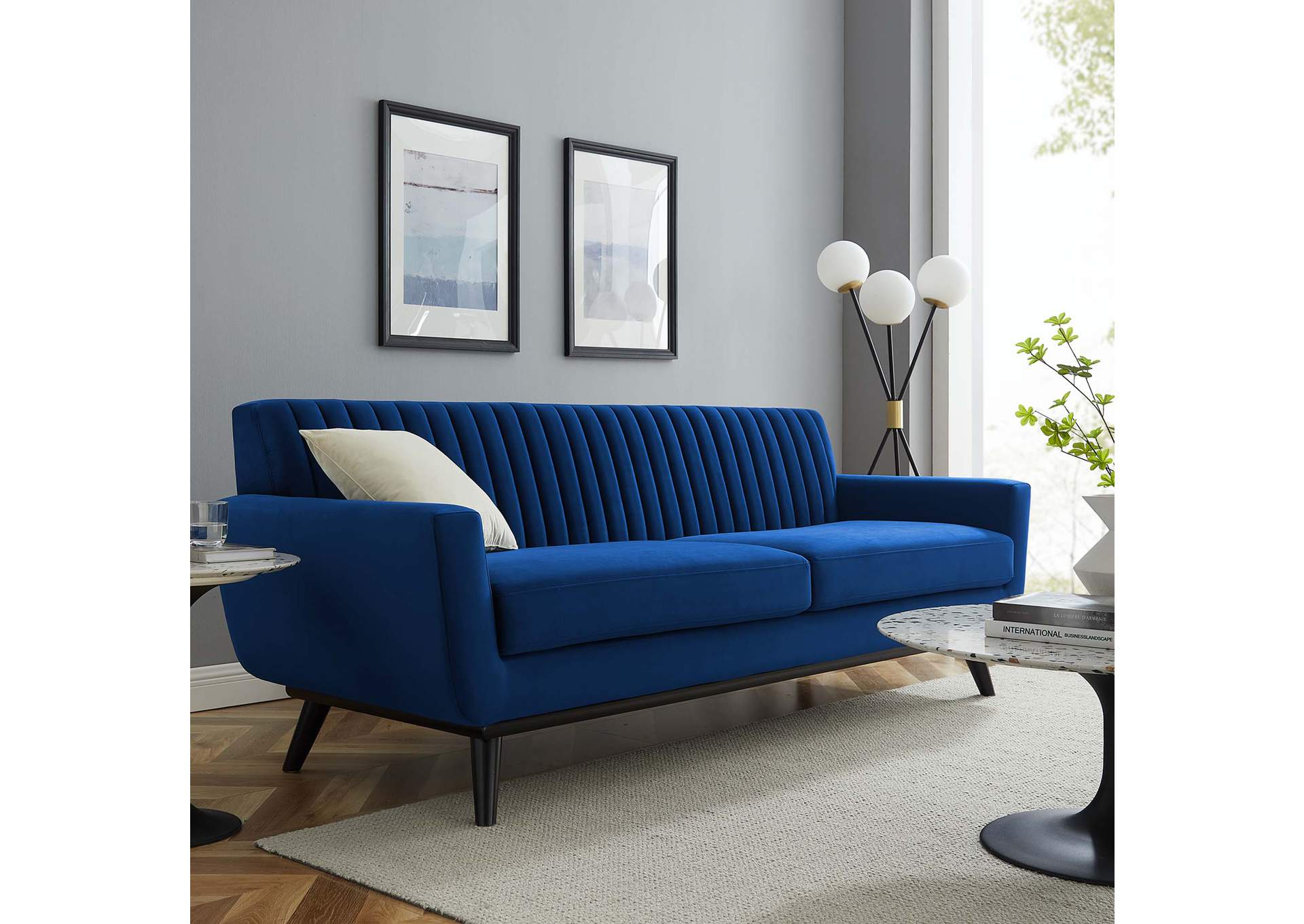 Engage Channel Tufted Performance Velvet Sofa,Modway