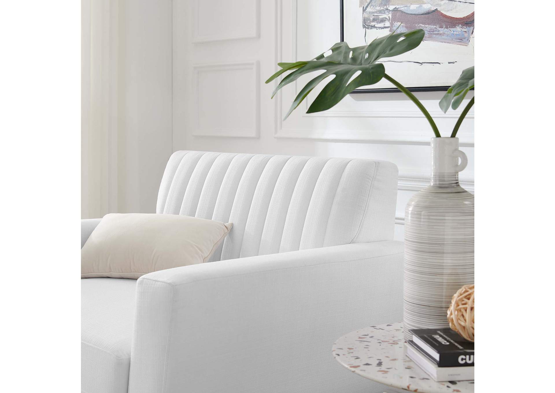 Engage Channel Tufted Fabric Armchair,Modway