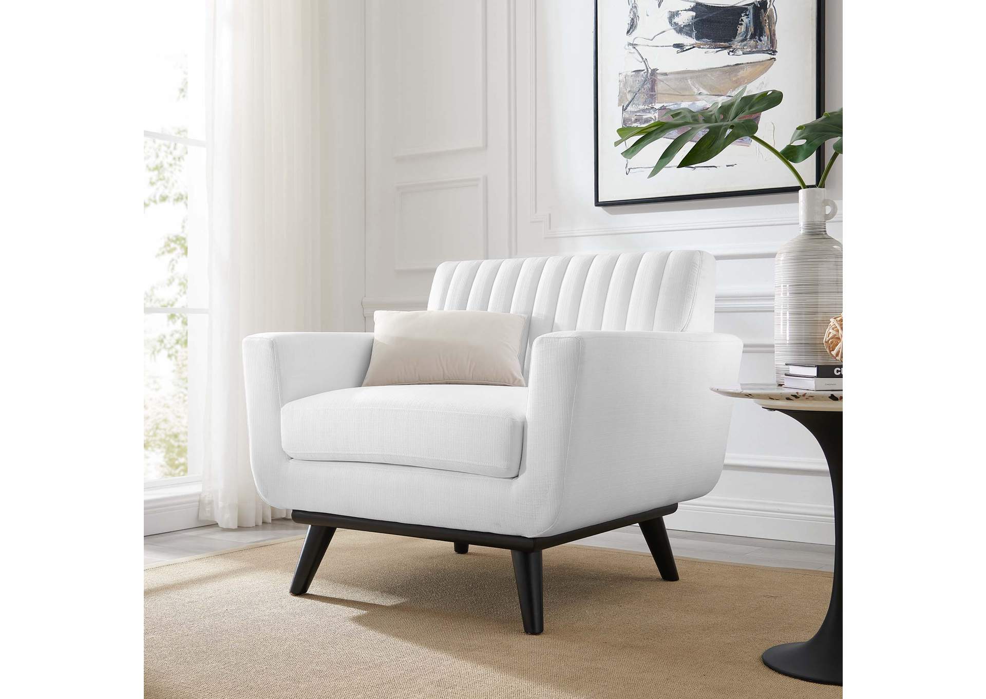 Engage Channel Tufted Fabric Armchair,Modway