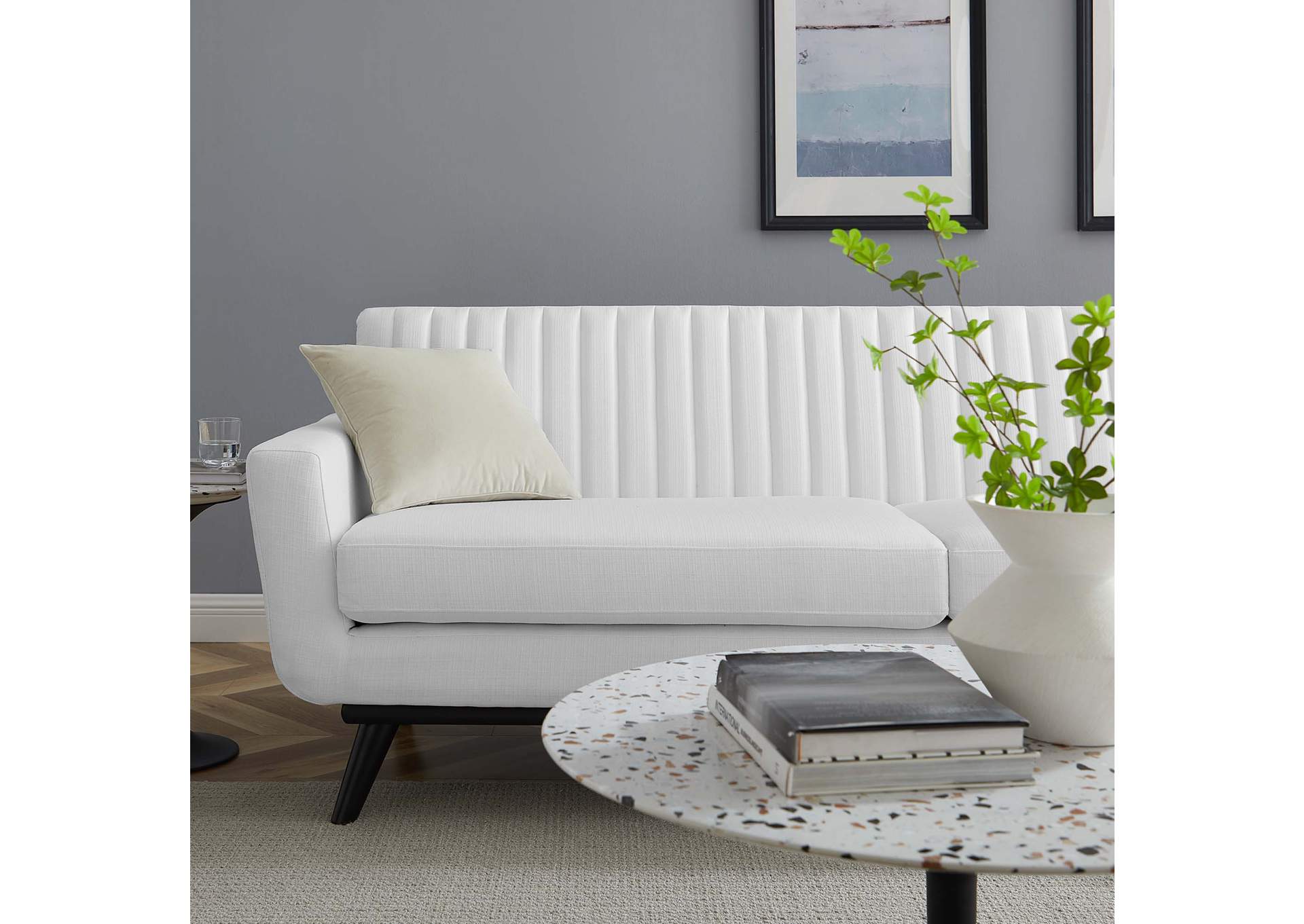 Engage Channel Tufted Fabric Sofa,Modway
